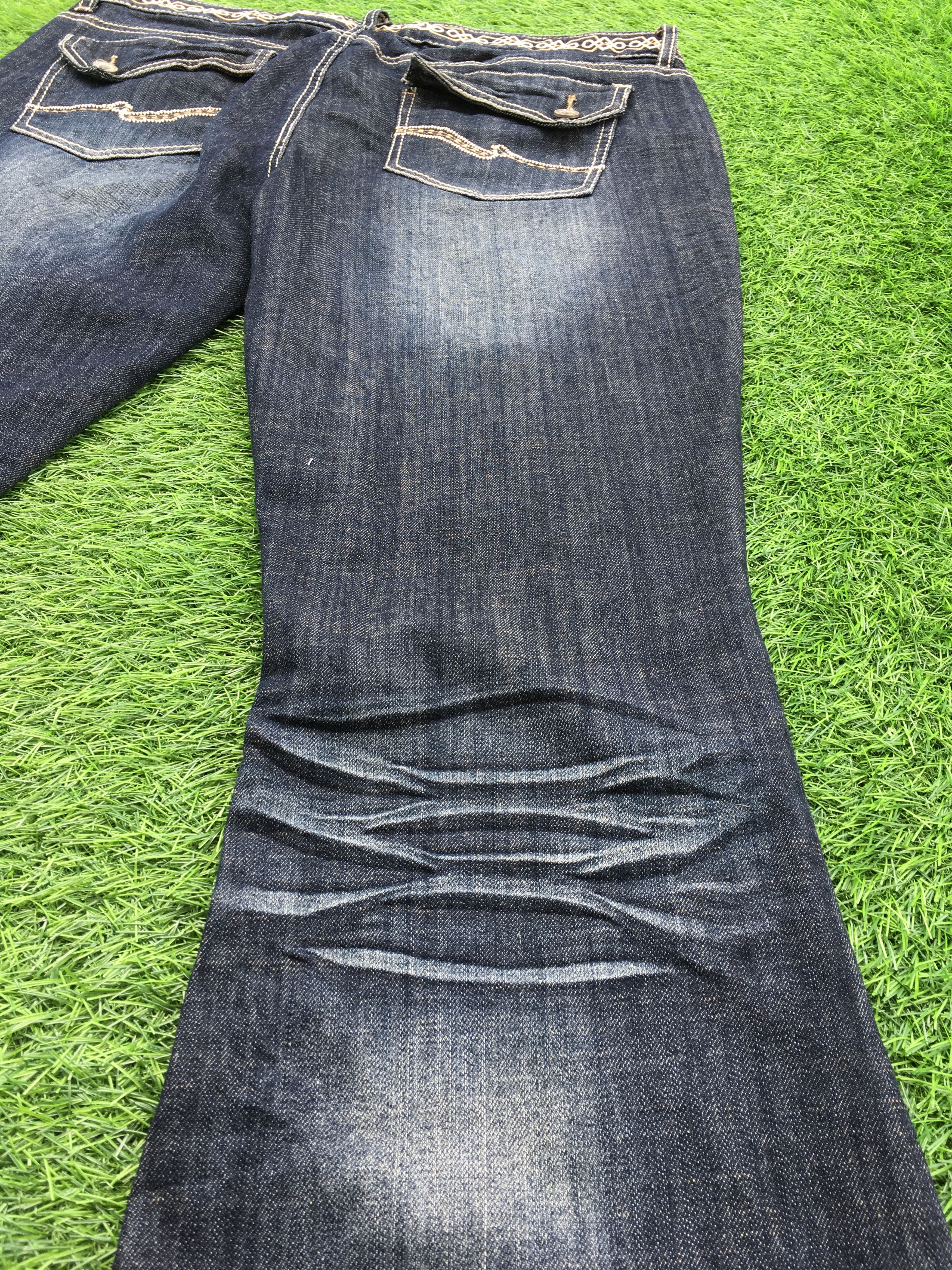 Designer × Jean Distressed Low Waist Bootcut Stretch Jeans D-999 Size 32" / US 10 / IT 46 - 9 Thumbnail