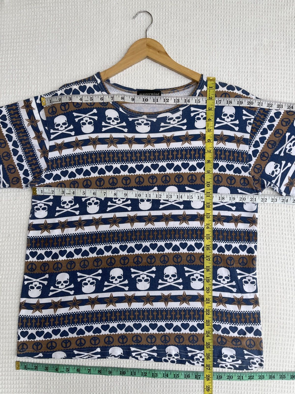 Japanese Brand Last Drop🔥Rare🔥Vintage Mastermind Skull All Over Print Tee Size US L / EU 52-54 / 3 - 12 Thumbnail