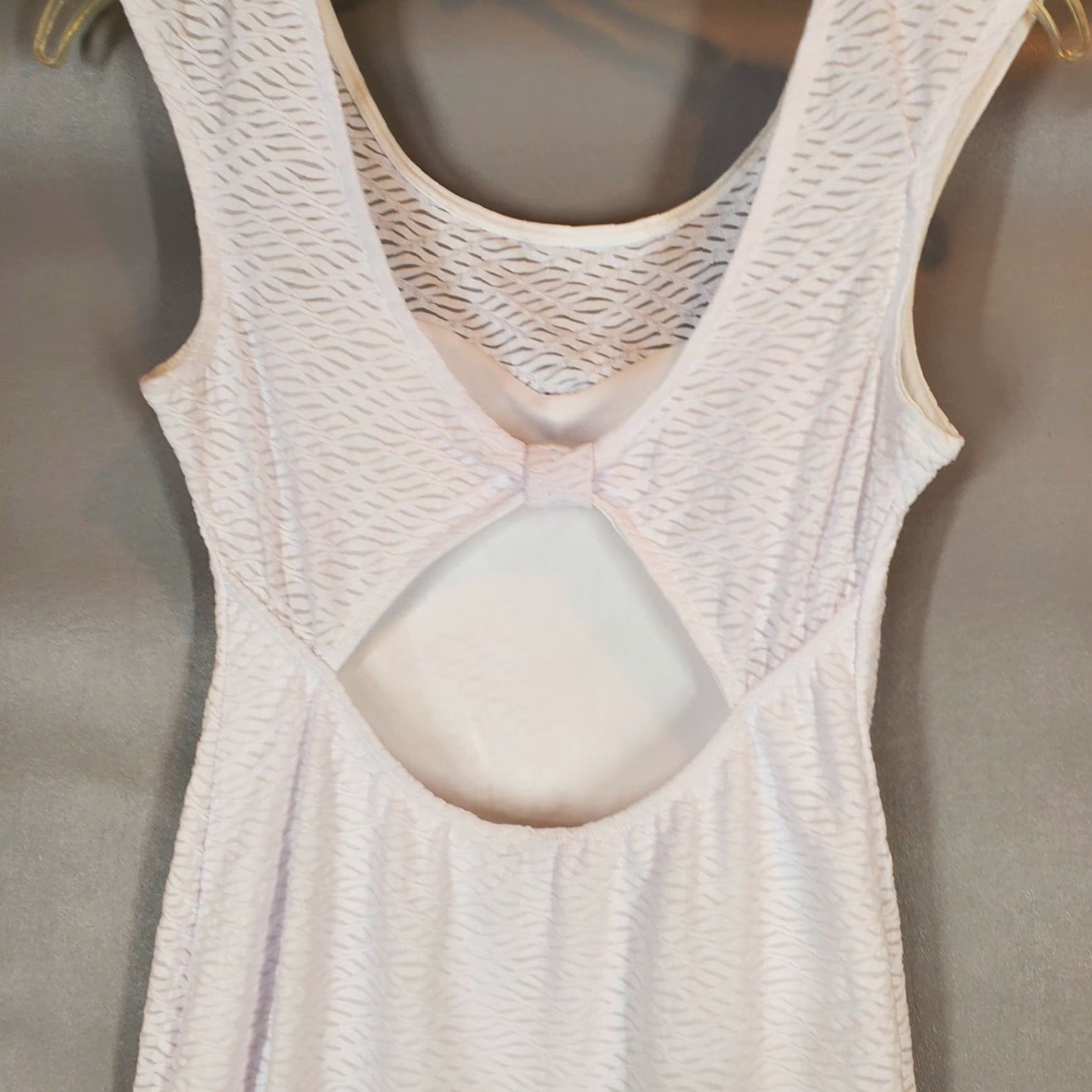 Vintage Charlotte Russe Womens Sleeveless Laced White Dress Back Cut Out Size S Size S / US 4 / IT 40 - 4 Thumbnail