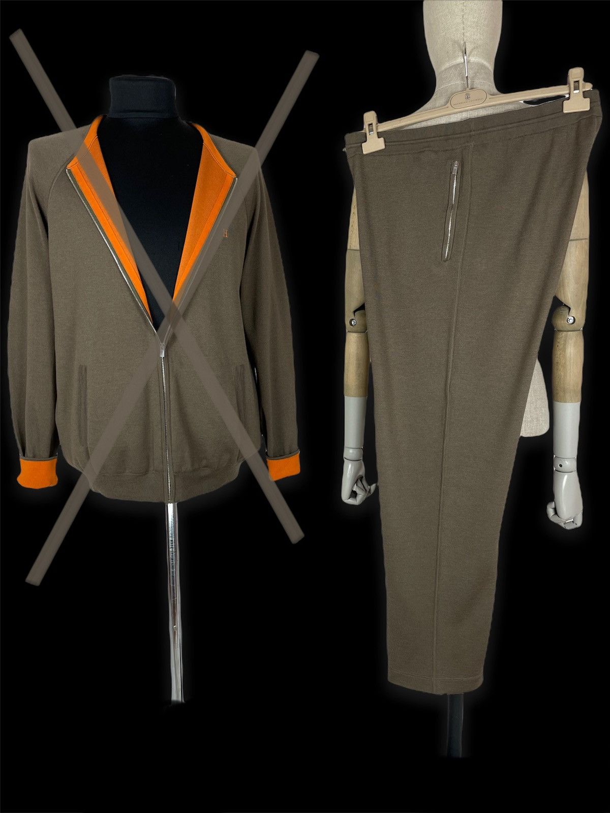 Hermes RARE H Logo Cashmere-Silk Tracksuit Zip Pocket Pants Jogging Size US 31 - 8 Thumbnail