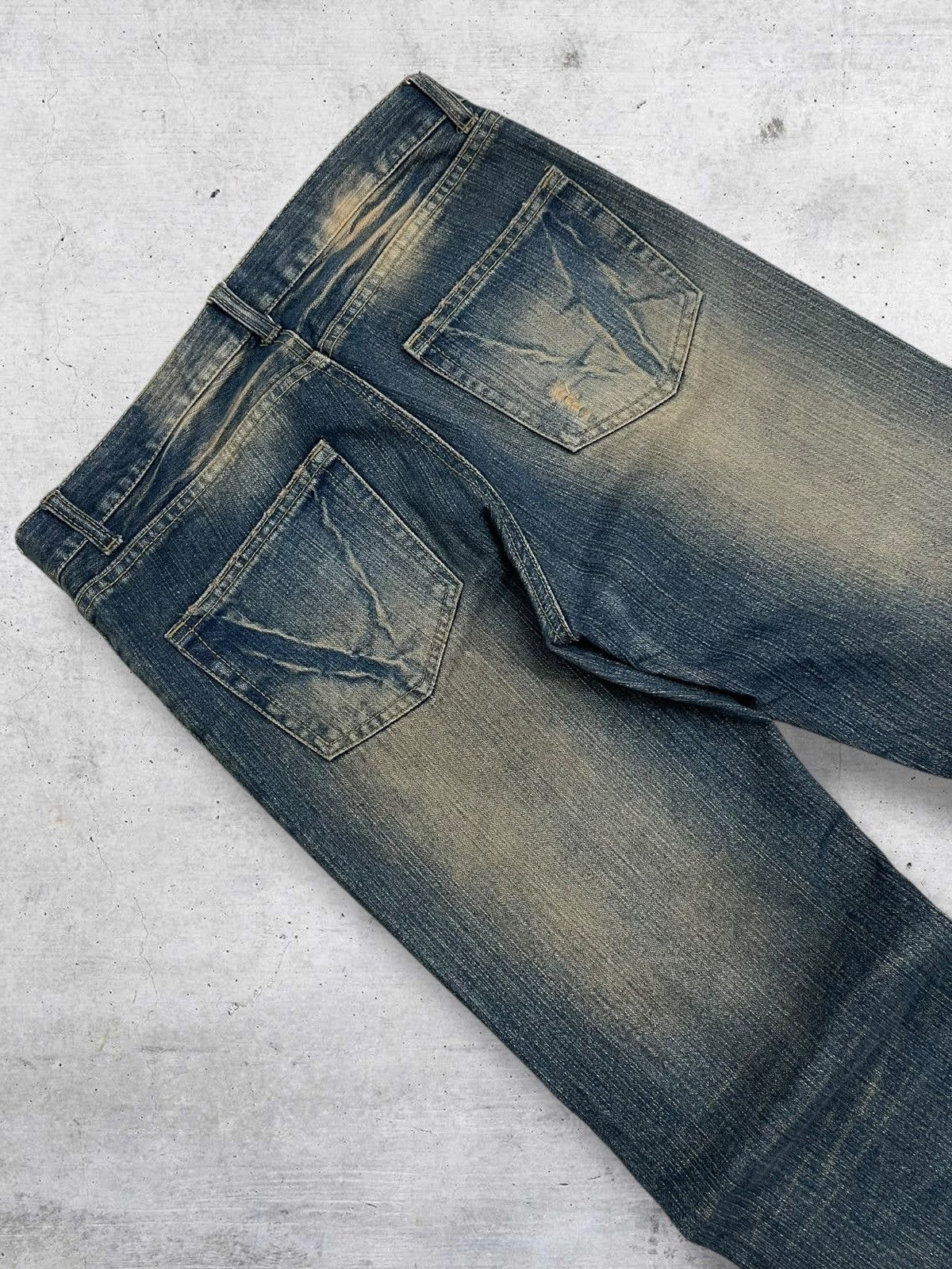 Japanese Brand VINTAGE JAPAN DESIGNER NYLAUS MUDWASH RIPPED DISTRESS DENIM Size US 32 / EU 48 - 11 Thumbnail