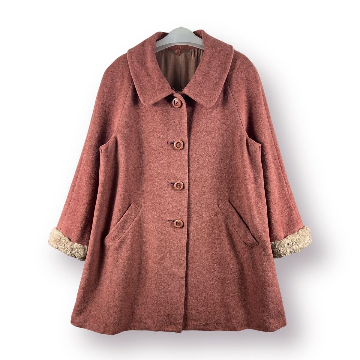 Japanese Brand × Vintage 🔥 PEYTON PLACE Over coat dusty pink 🔥 Size L / US 10 / IT 46 - 1 Thumbnail