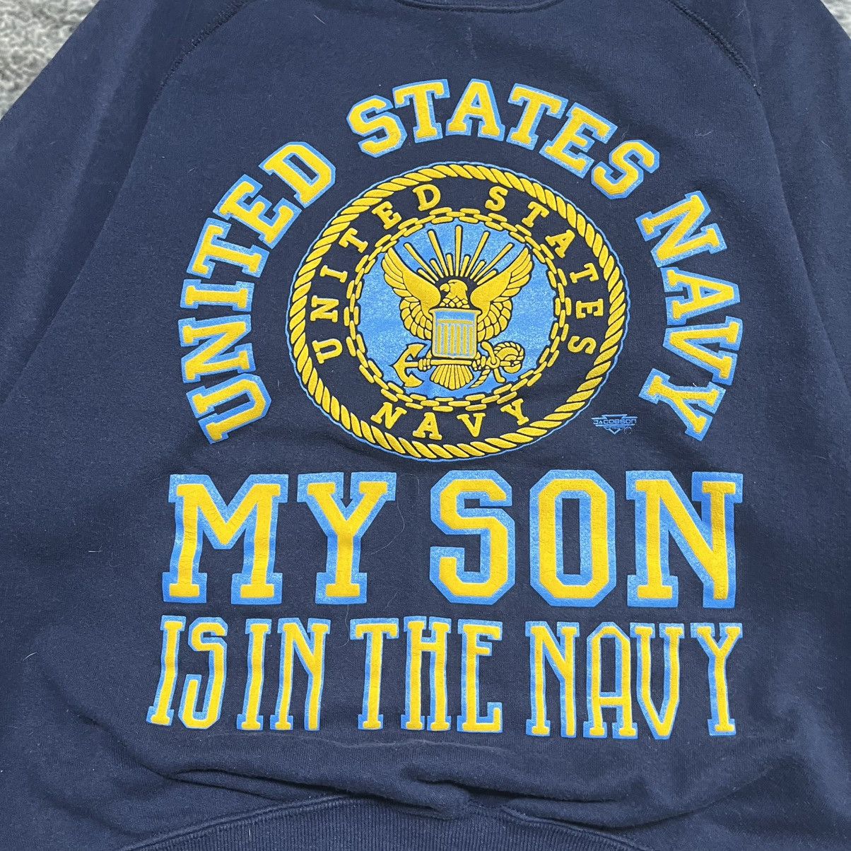 Vintage Vintage 90s My Son Is In The United States Navy Crewneck Size US L / EU 52-54 / 3 - 4 Thumbnail