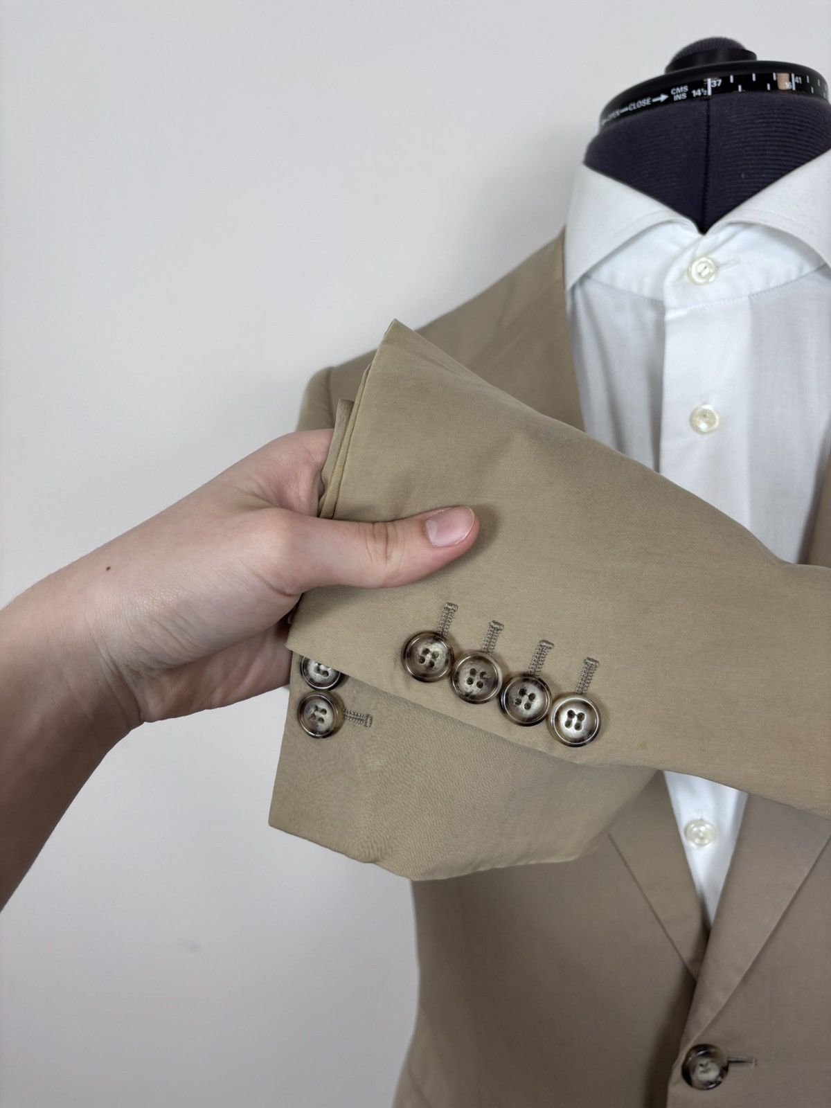 Prada Prada Men’s Beige Brown Cotton Blazer Jacket 2-Buttons Size 34R - 7 Thumbnail