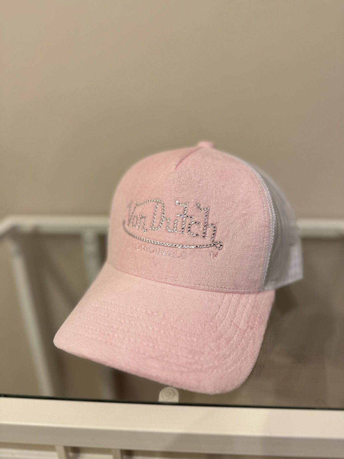 Vintage Von Dutch pink with rhinestones y2k logo new cap vintage Size ONE SIZE - 1 Thumbnail