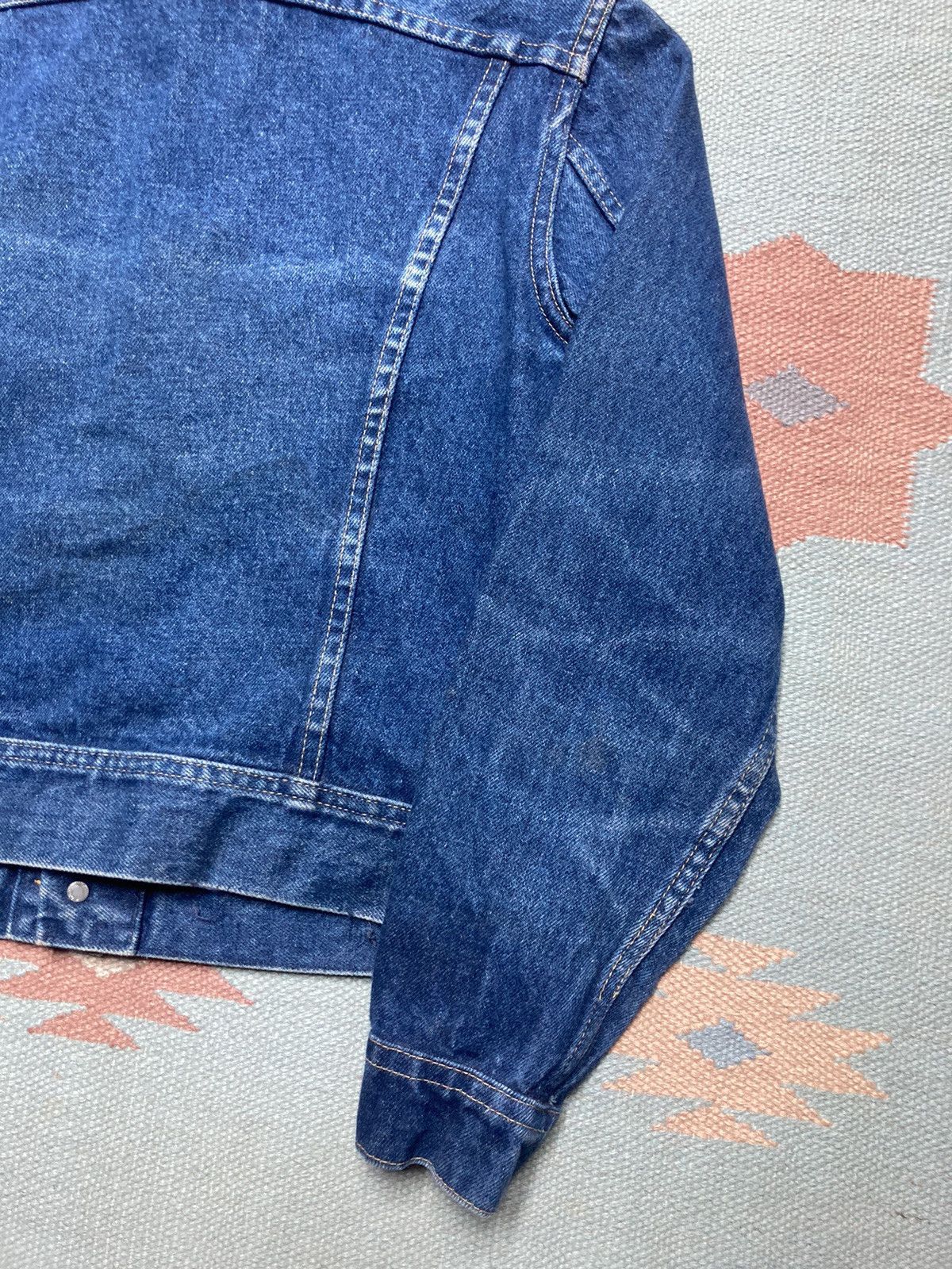 Lee × Vintage 70s lee denim trucker jacket PATD dark USA kids youth large? Size XS / US 0-2 / IT 36-38 - 7 Thumbnail