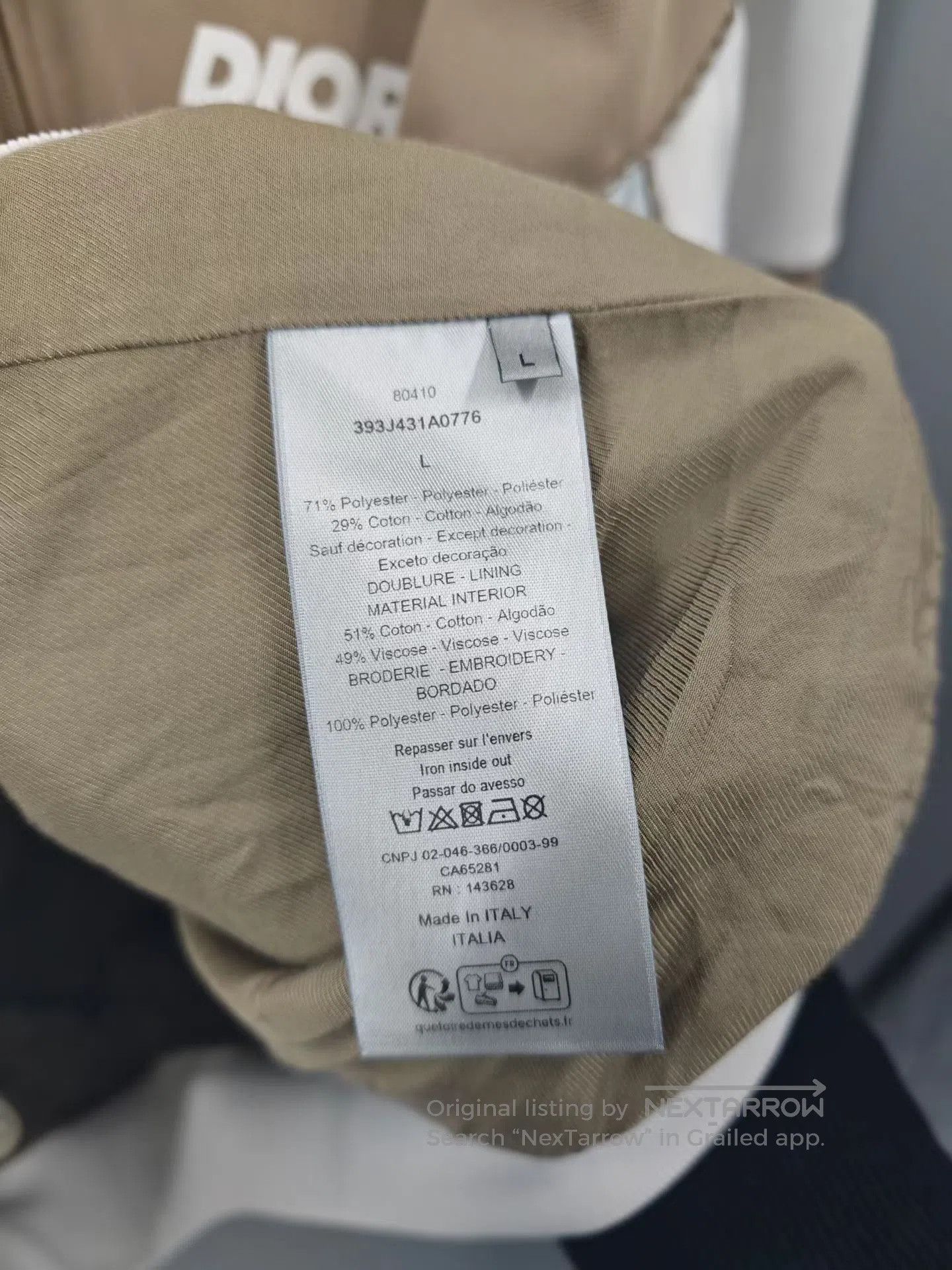 Dior Dior Khaki Letter Patchwork Jacket| Size US L / EU 52-54 / 3 - 4 Thumbnail