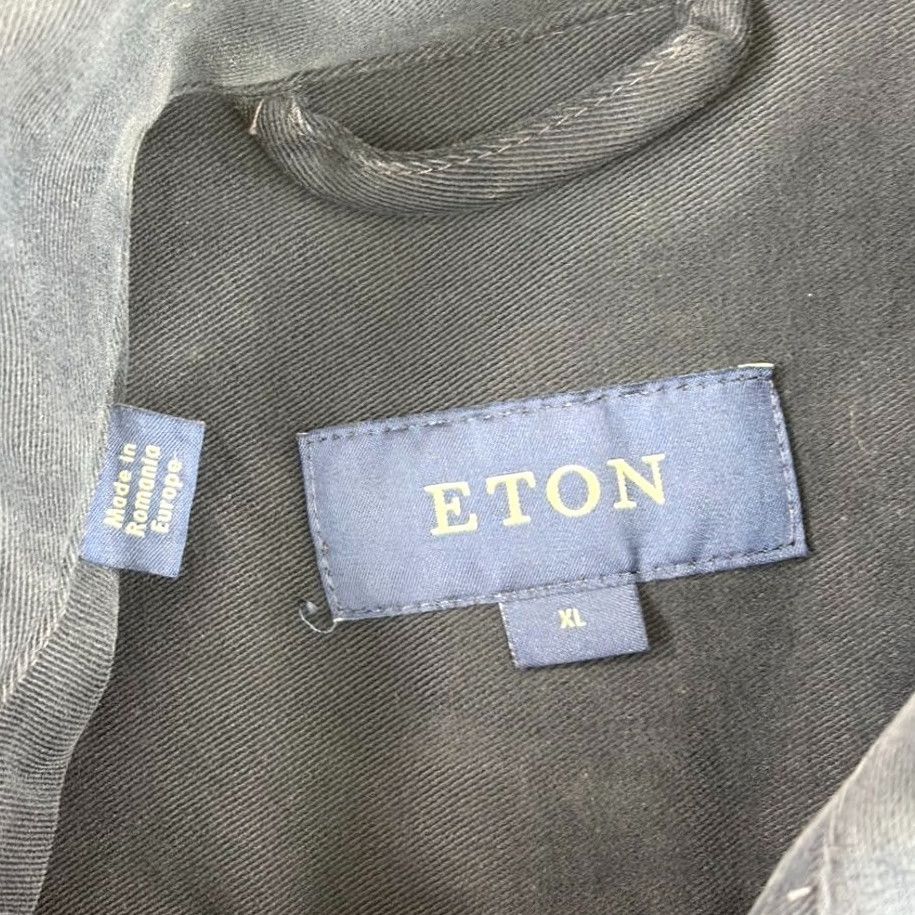 Eton ETON Overshirt Navy XL Men Twill Moleskin 100% organic cotton Jacket Casual, Formal, Travel Turndown collar Front pockets Cotton Solid 100% green? Size US XL / EU 56 / 4 - 2 Thumbnail