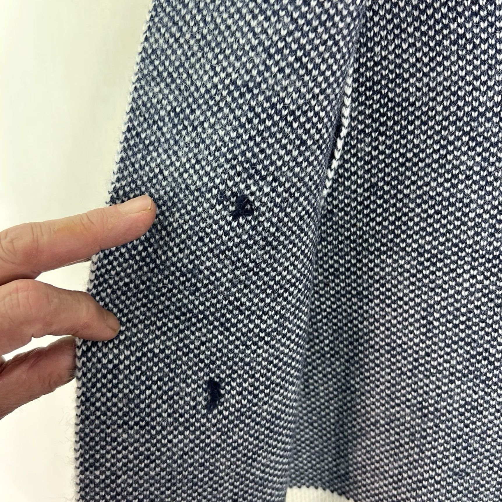 Vintage HART Karen Stripe Cardigan Sweater Womens S Blue Open Knit Raglan Long Sleeve Relaxed Fit Size S / US 4 / IT 40 - 6 Thumbnail