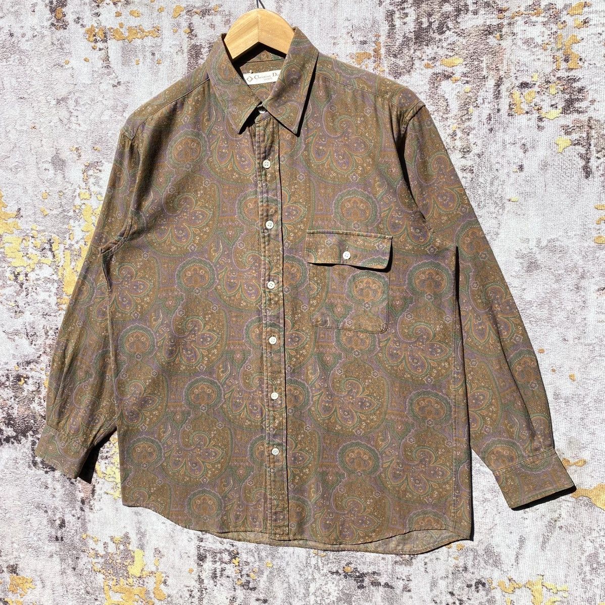 Christian Dior Monsieur Vintage Christian Dior Paisley Shirt Button Christian Dior Size US M / EU 48-50 / 2 - 3 Thumbnail