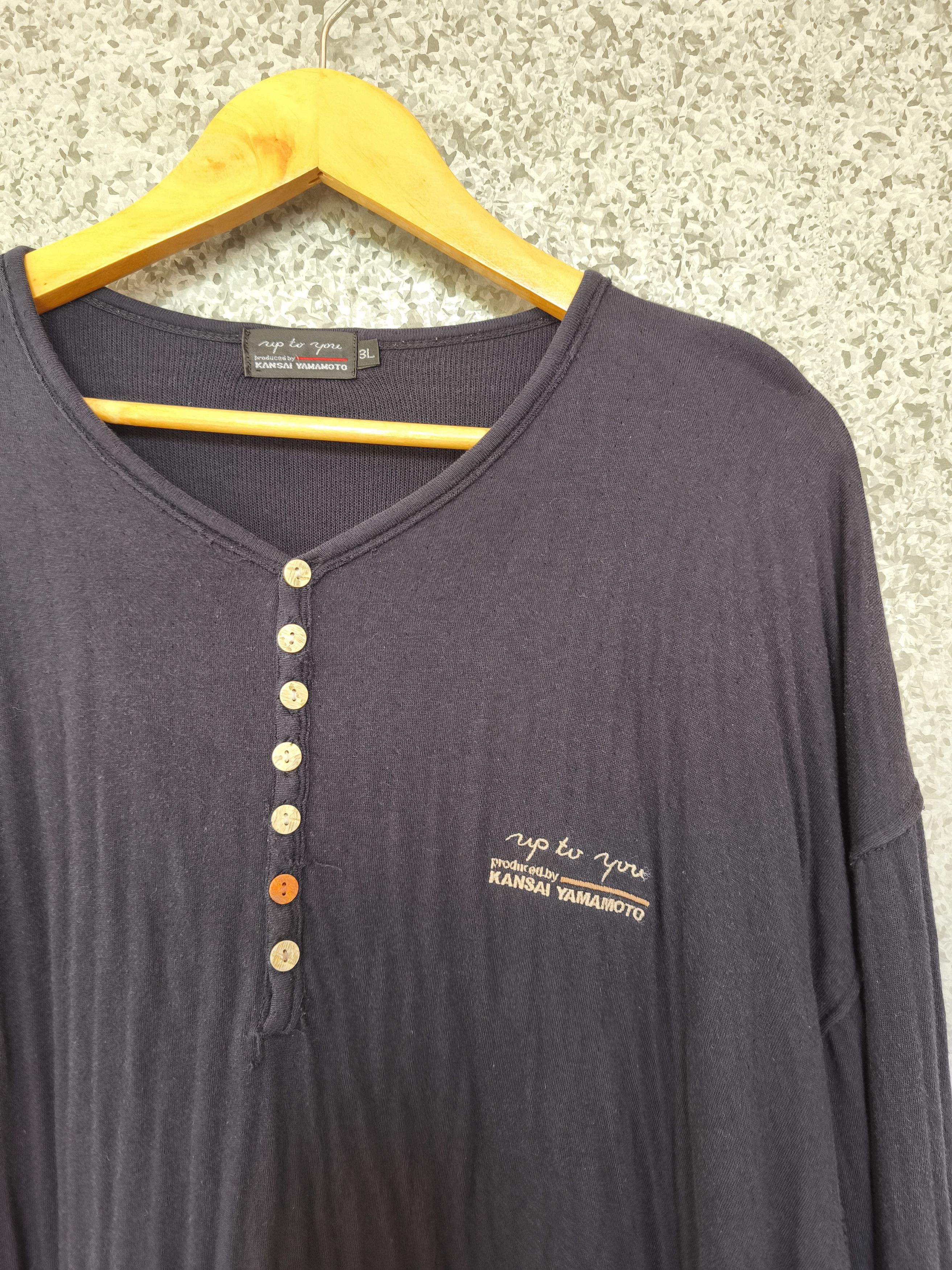 Kansai Yamamoto Kansai Yamamoto long sleeve Distressed Design Size US XXL / EU 58 / 5 - 2 Thumbnail