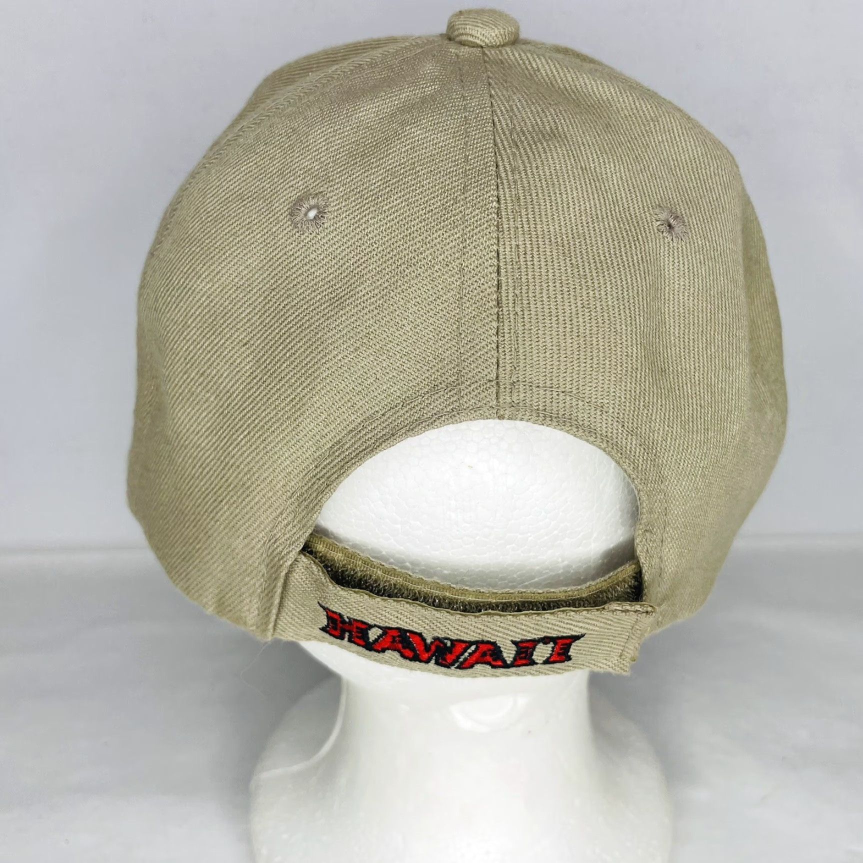 Vintage Chelona Hawaii Khaki Strapback Hat Embroidered Black & Red Sea Turtle Baseball Cap Unisex Adults Adjustable Khaki Hawaiian Sea Turtle Hat Size ONE SIZE - 5 Thumbnail