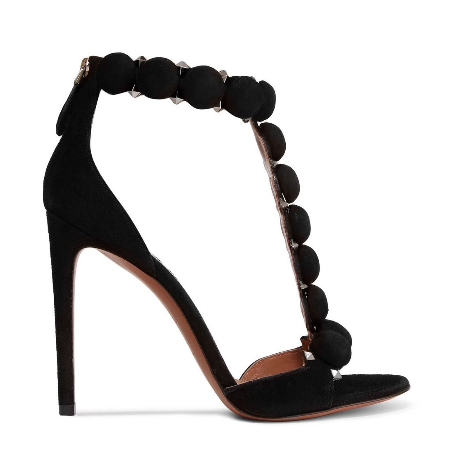 Alaia Alaia Bombe 110mm Black Suede Ankle T Strap Sandal 39.5 Size US 9.5 / IT 39.5 - 1 Thumbnail
