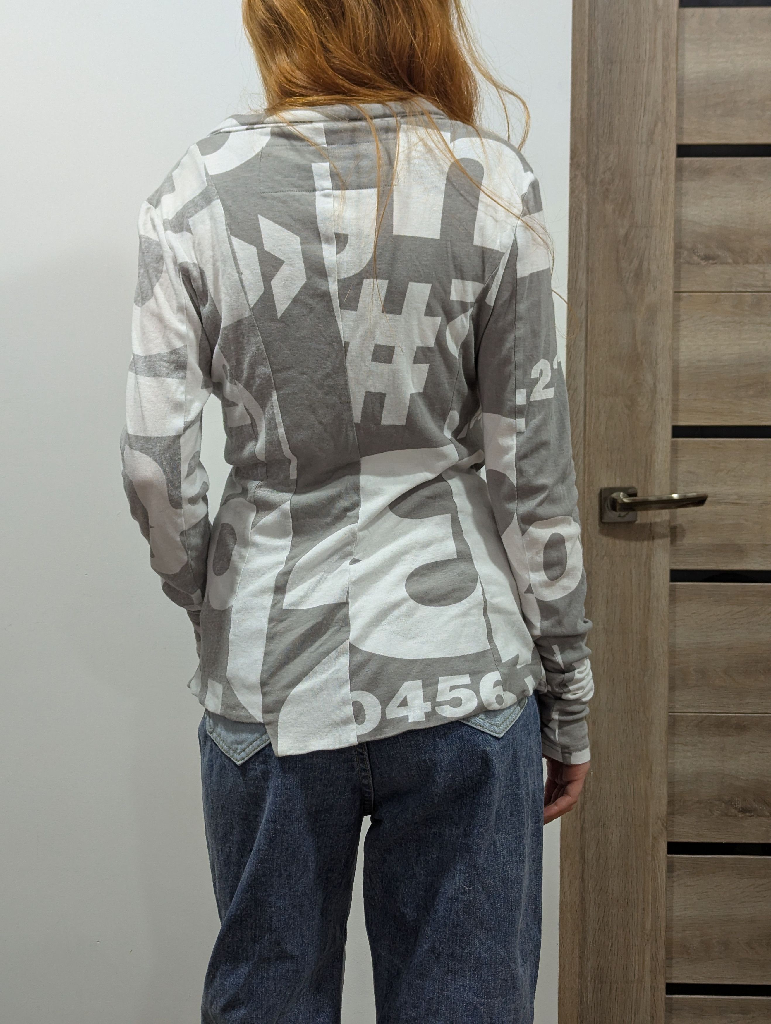 Rundholz Rundholz Gray white Number Print Cardigan Size S / US 4 / IT 40 - 2 Thumbnail