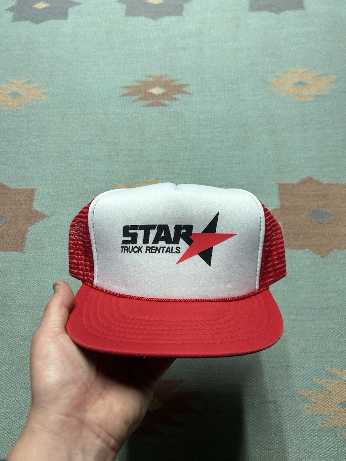 Vintage Vintage trucker hat Star truck rentals red white SnapBack Size ONE SIZE - 2 Thumbnail