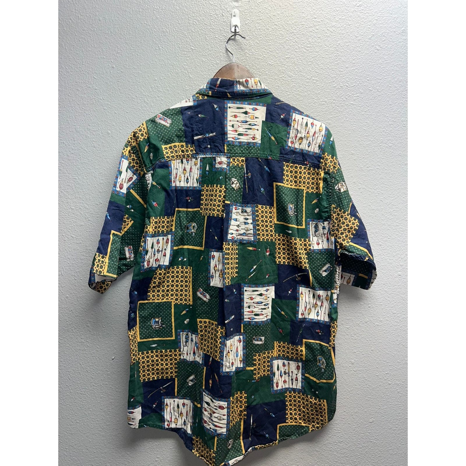 Woolrich Woolen Mills Vintage Woolrich Button Up Shirt Fish Fishing Hooks Graphic Size US L / EU 52-54 / 3 - 7 Thumbnail