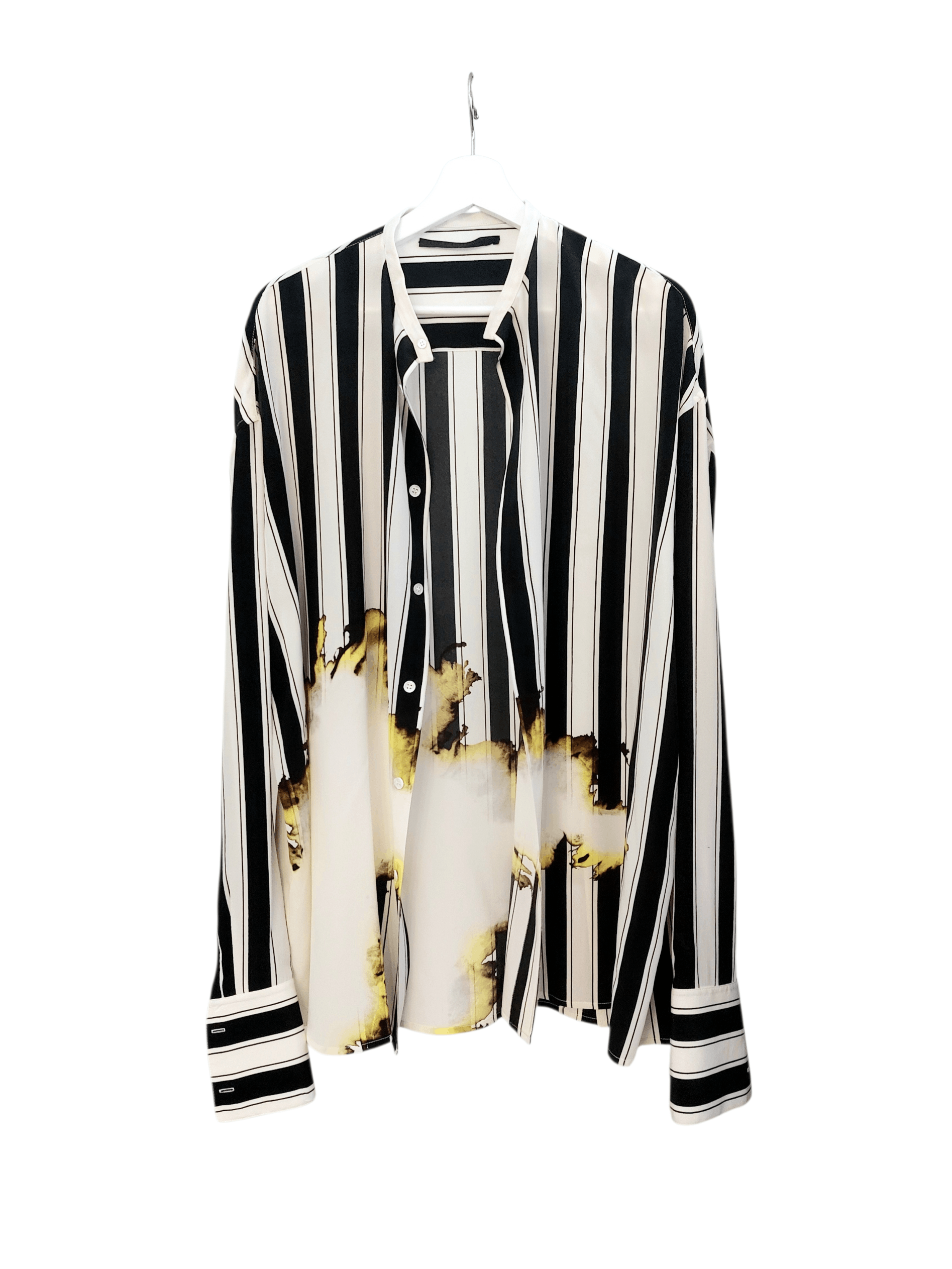 Haider Ackermann Haider Ackermann SS 2017 Striped Flame Print Silk Shirt Size US S / EU 44-46 / 1 - 7 Thumbnail