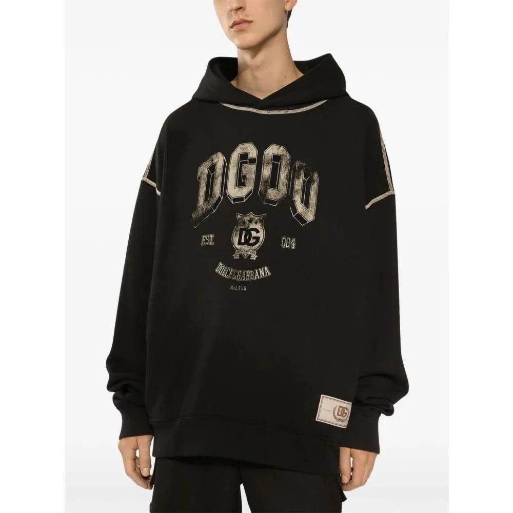 Dolce & Gabbana o1s22i1n0924 Logo Print Hoodie in Black Size US M / EU 48-50 / 2 - 4 Thumbnail