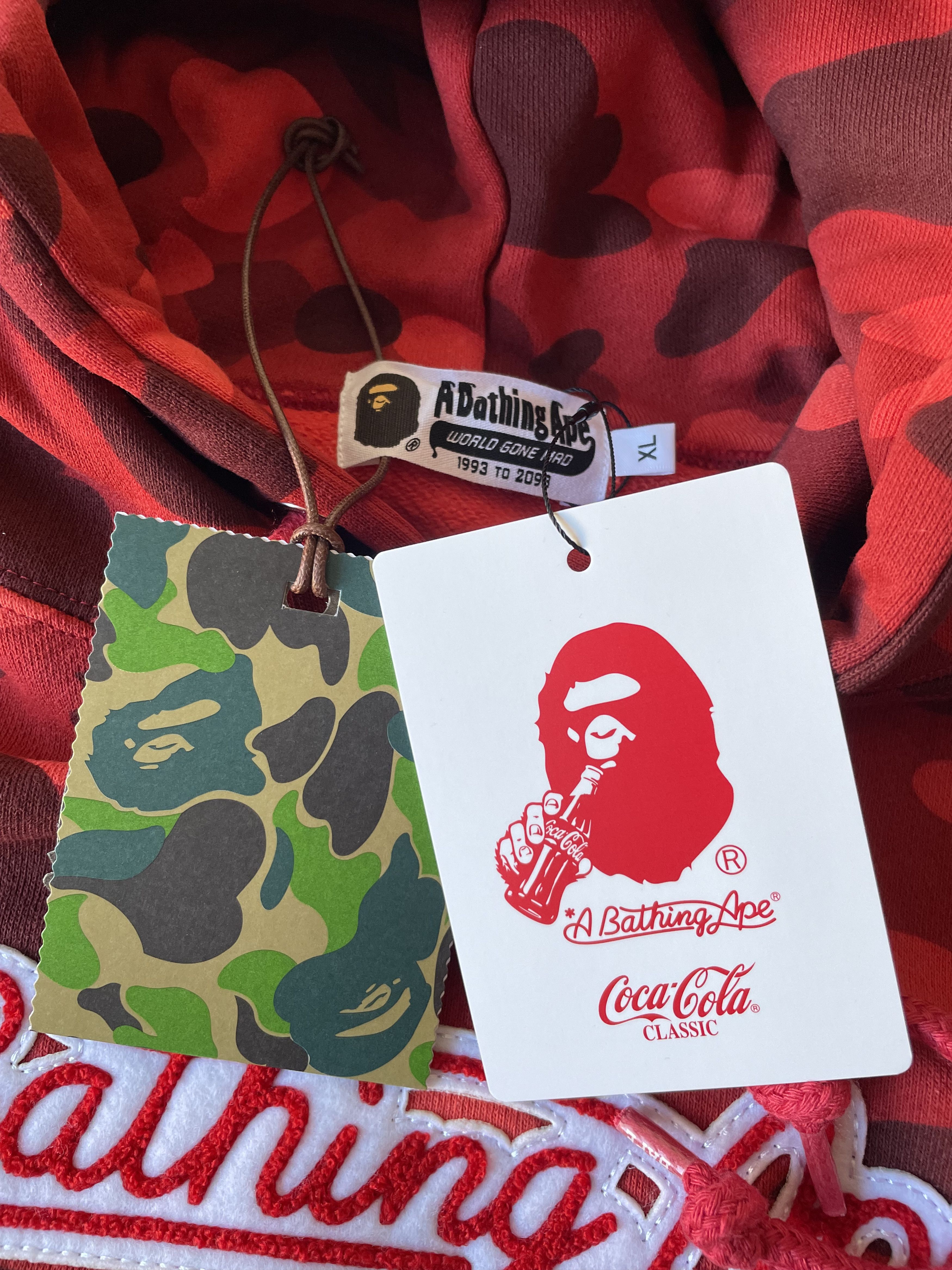 Bape × Coca Cola BAPE X COCA-COLA COLOR CAMO APE HEAD PULLOVER HOODIE Size US XL / EU 56 / 4 - 8 Thumbnail