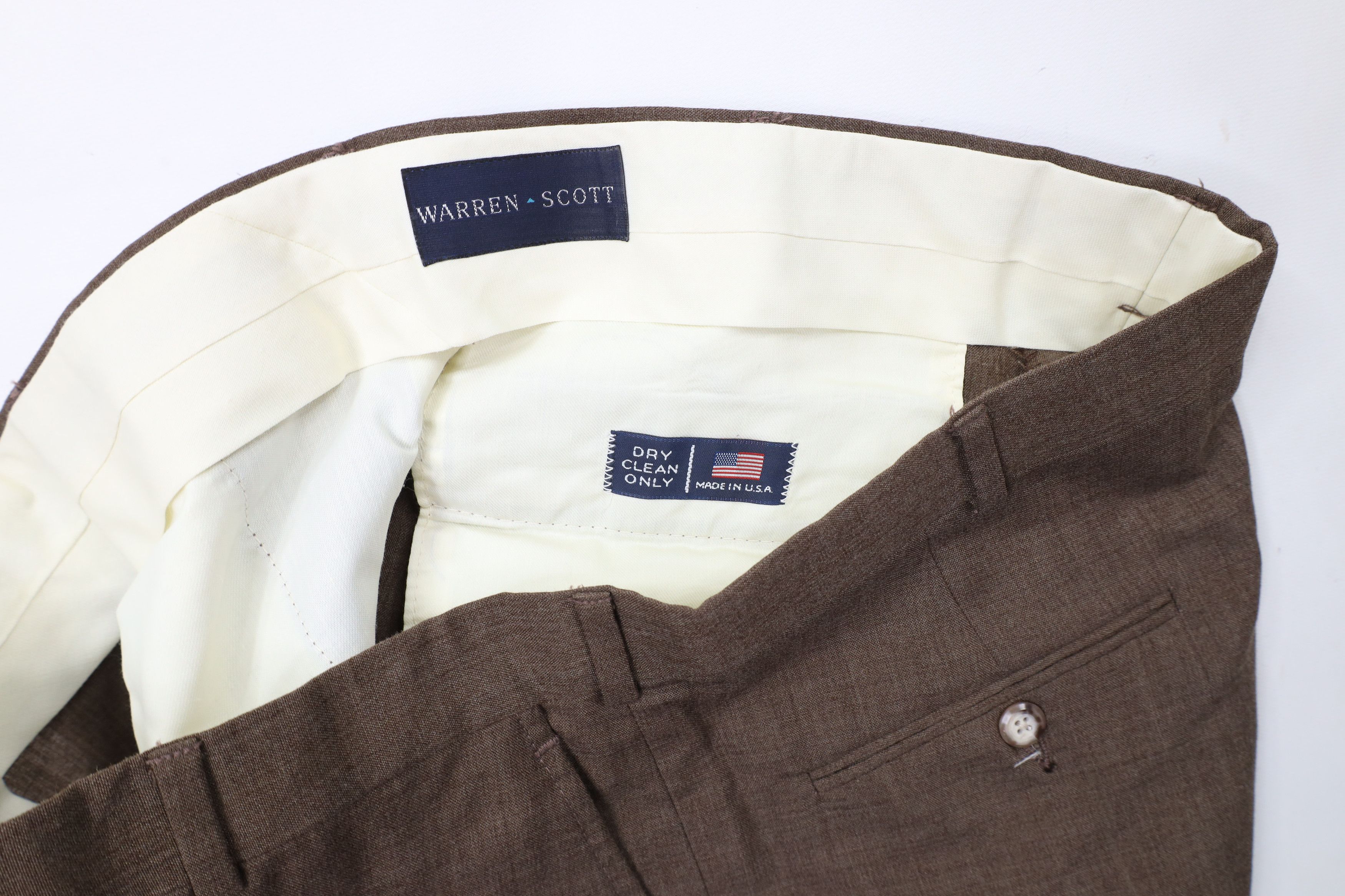 Vintage Vintage 70s Streetwear Flared Wide Leg Chino Pants Brown USA Size US 34 / EU 50 - 7 Thumbnail