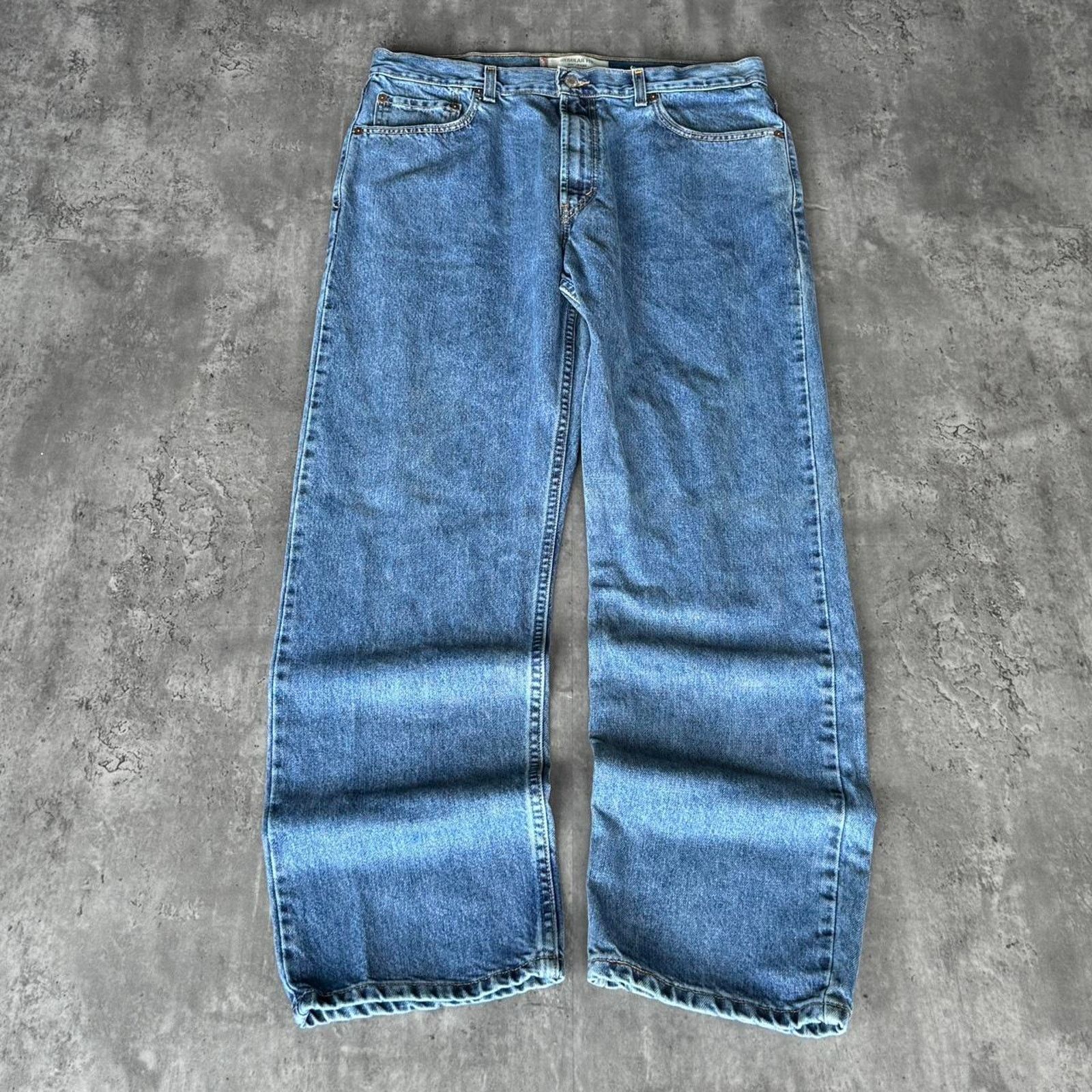 Levi's × Levi's Vintage Clothing × Vintage Vintage Y2K Levi’s 505 Grunge Opium Baggy Blue Denim Jeans Size US 35 - 2 Thumbnail
