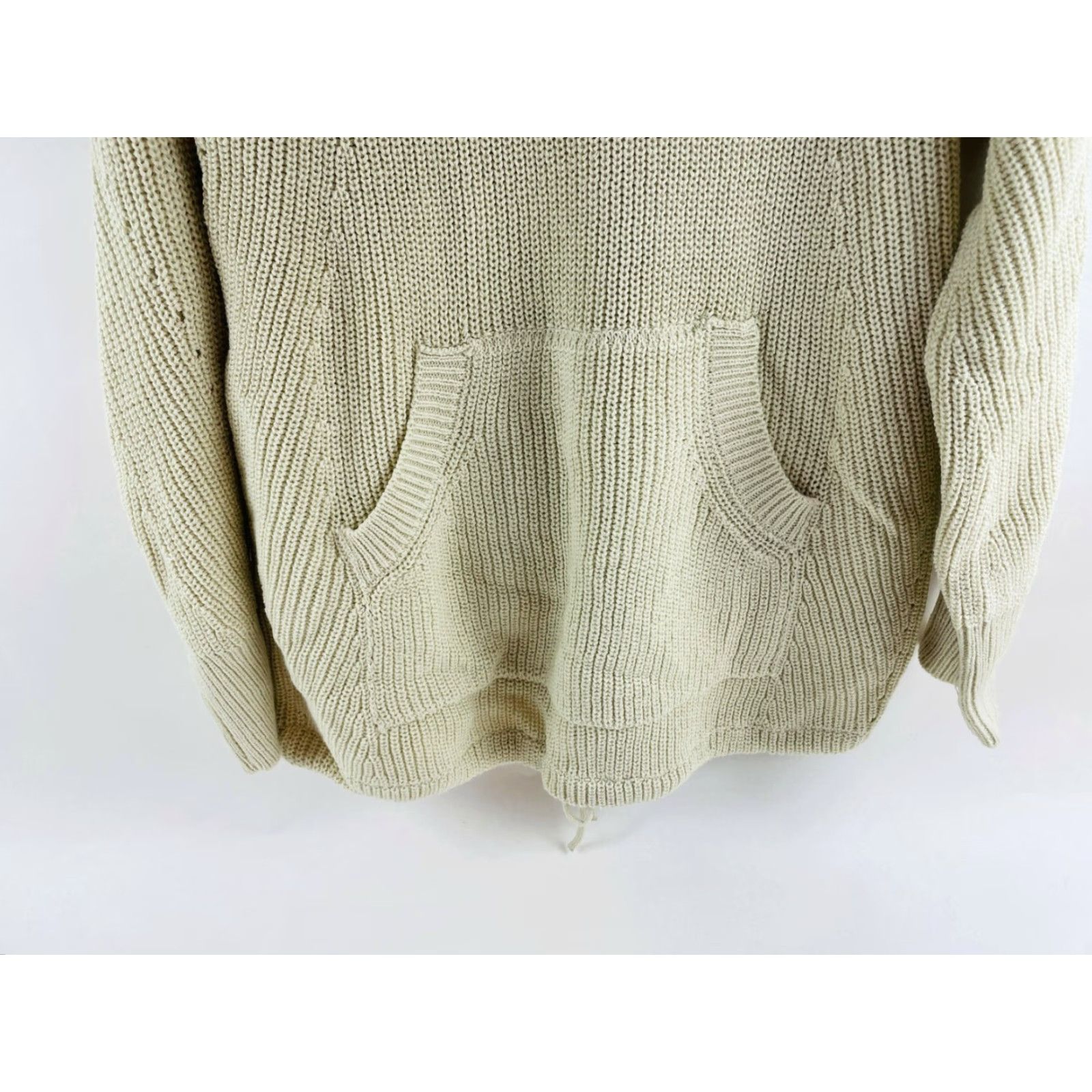 Vintage RDI Sweater Women’s Size S Oversized Cream Mock Neck Drawstring Pullover NWT Size S / US 4 / IT 40 - 6 Thumbnail