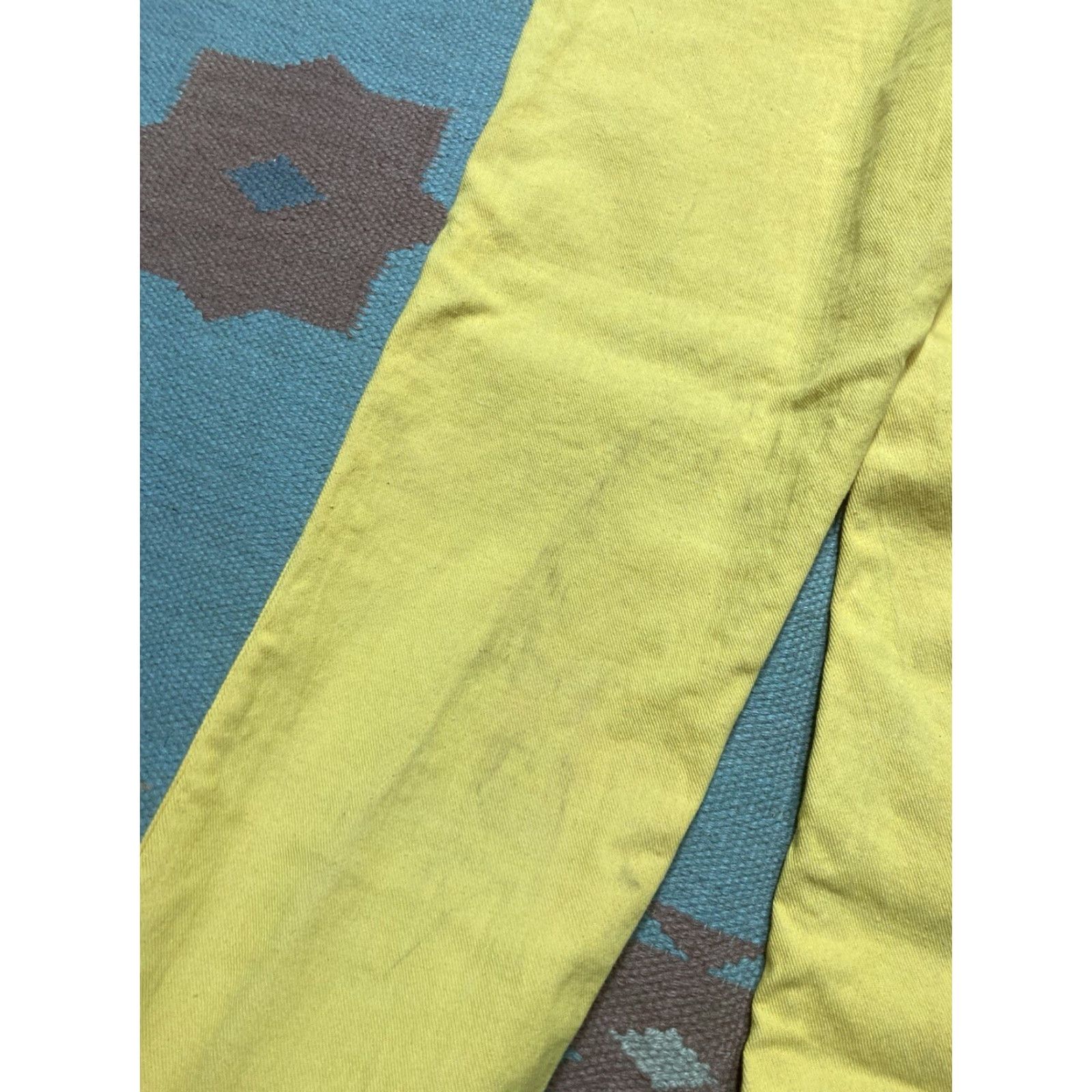 Wrangler VINTAGE Wrangler Jeans Canary Yellow Straight Women 15/16 Misses 60s Size 36" / US 14 / IT 50 - 3 Thumbnail