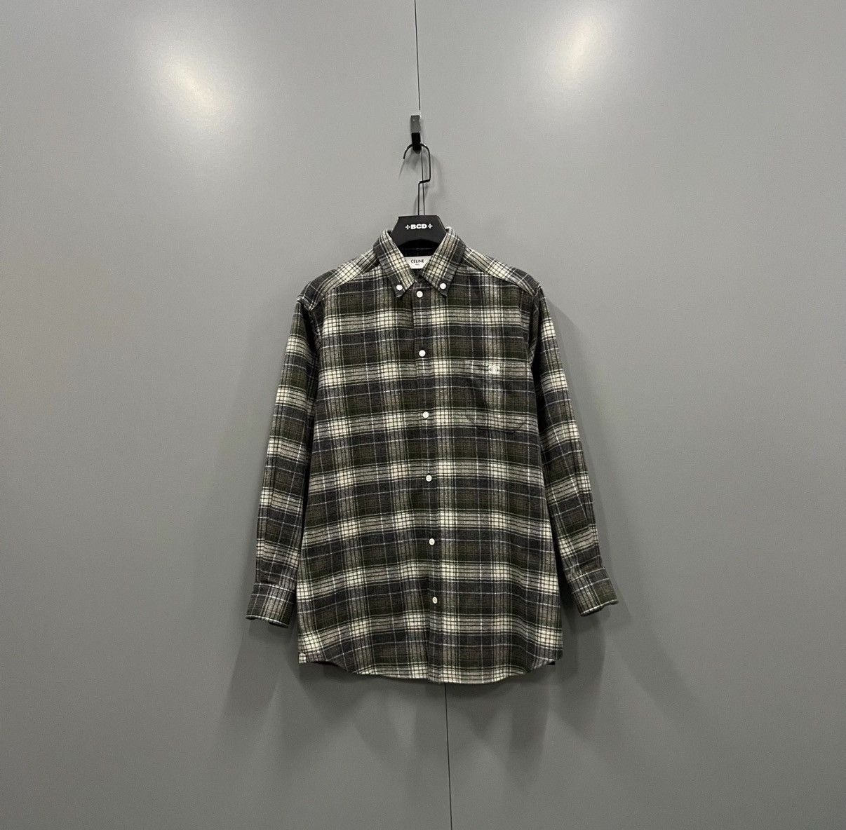 Celine Celine Logo Embroidered Check Shirt J41 Size XS / US 0-2 / IT 36-38 - 1 Thumbnail