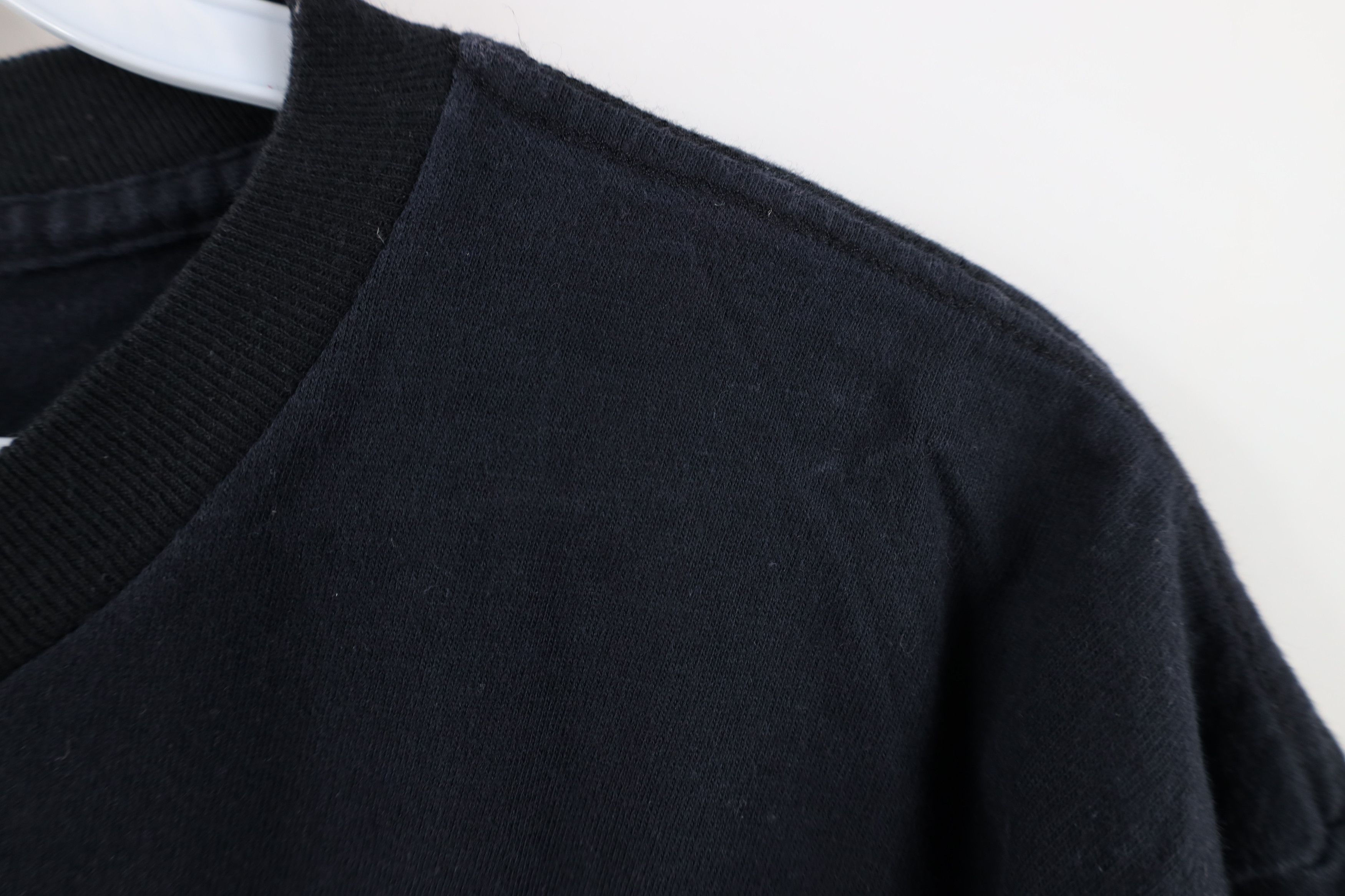 Vintage Vintage 90s Streetwear Blank Pocket T-Shirt Black Cotton USA Size XXL / US 16-18 / IT 52-54 - 8 Thumbnail
