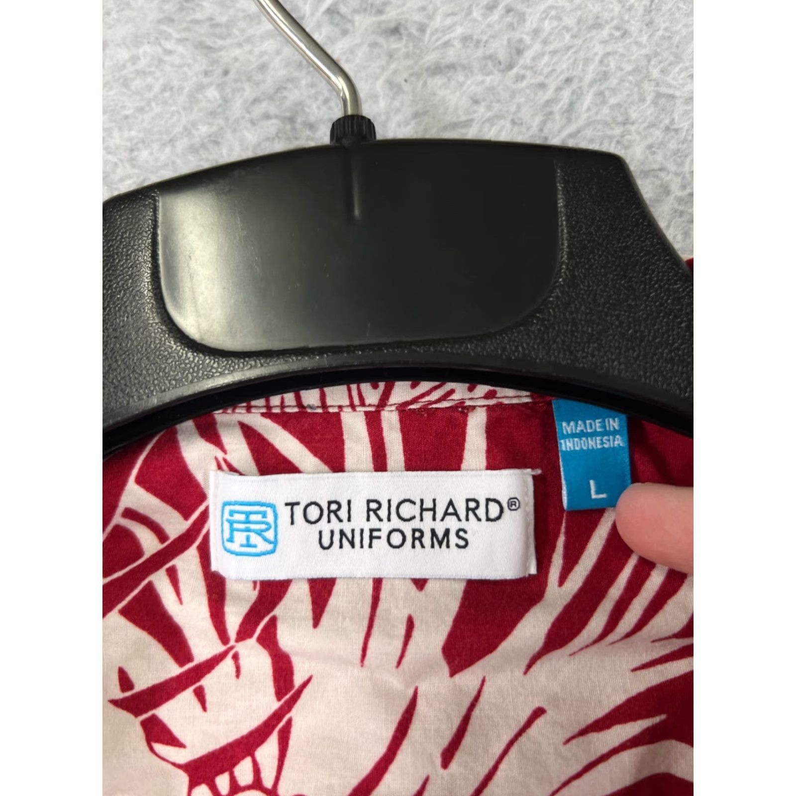 Tori Richard Tori Richard Shirt Men Large Red Floral Palm Button-Up Cotton Size US L / EU 52-54 / 3 - 3 Thumbnail