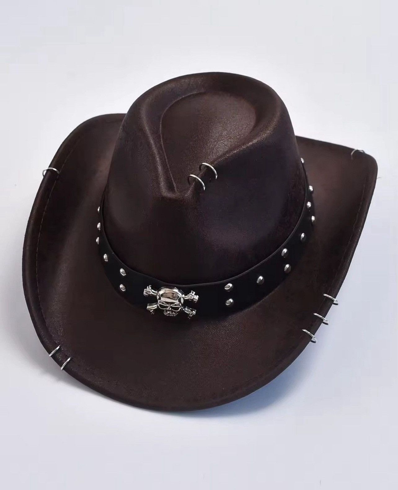 Other Faux Leather Vintage Western Cowboy Hat Size ONE SIZE - 1 Thumbnail