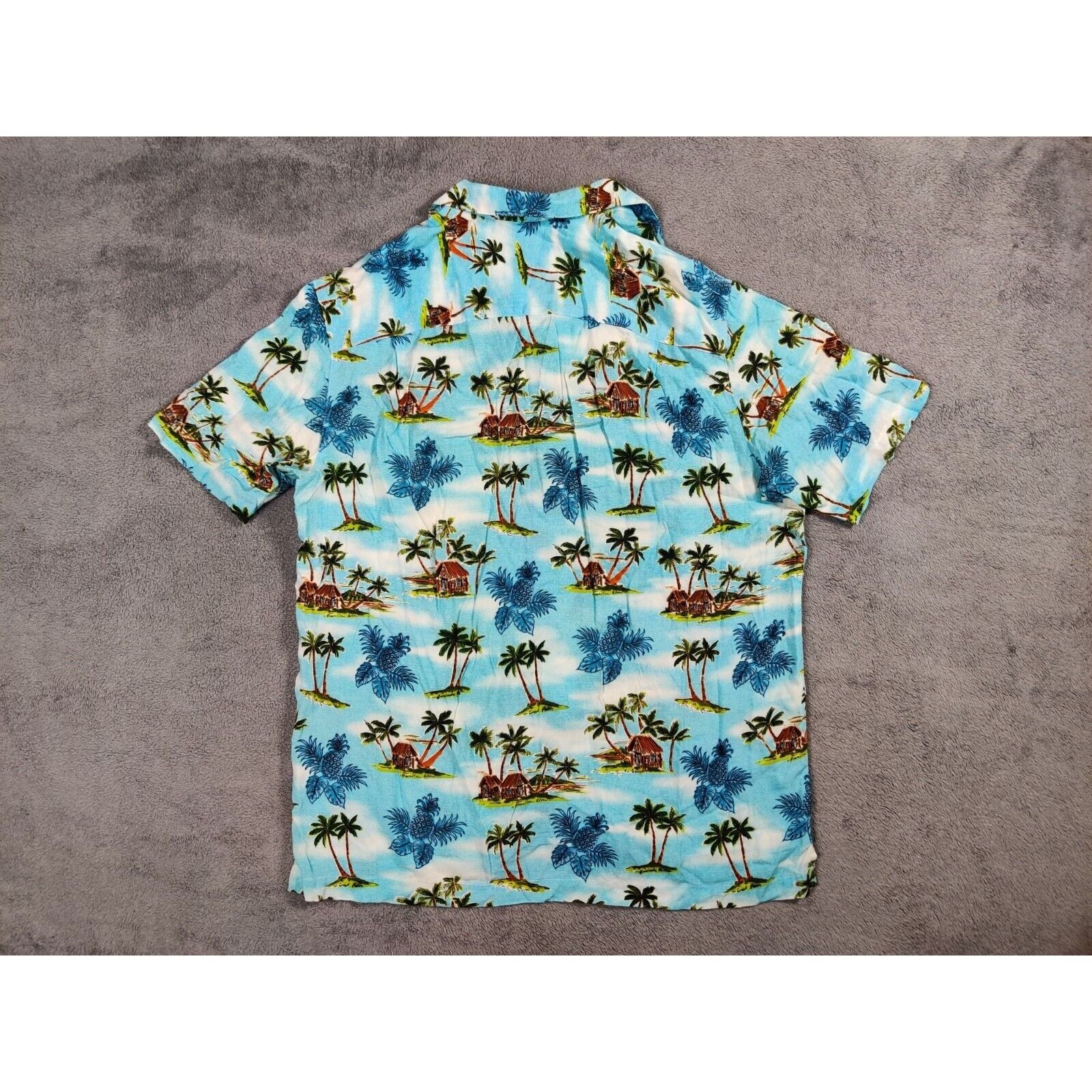 George George Shirt Adult Mens Large Light Blue Floral Beach Size US L / EU 52-54 / 3 - 8 Thumbnail