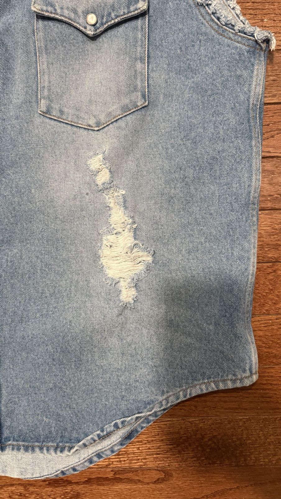 MM6 MM6 Maison Margiela Sleeveless Denim Shirt - Medium Size US M / EU 48-50 / 2 - 2 Thumbnail