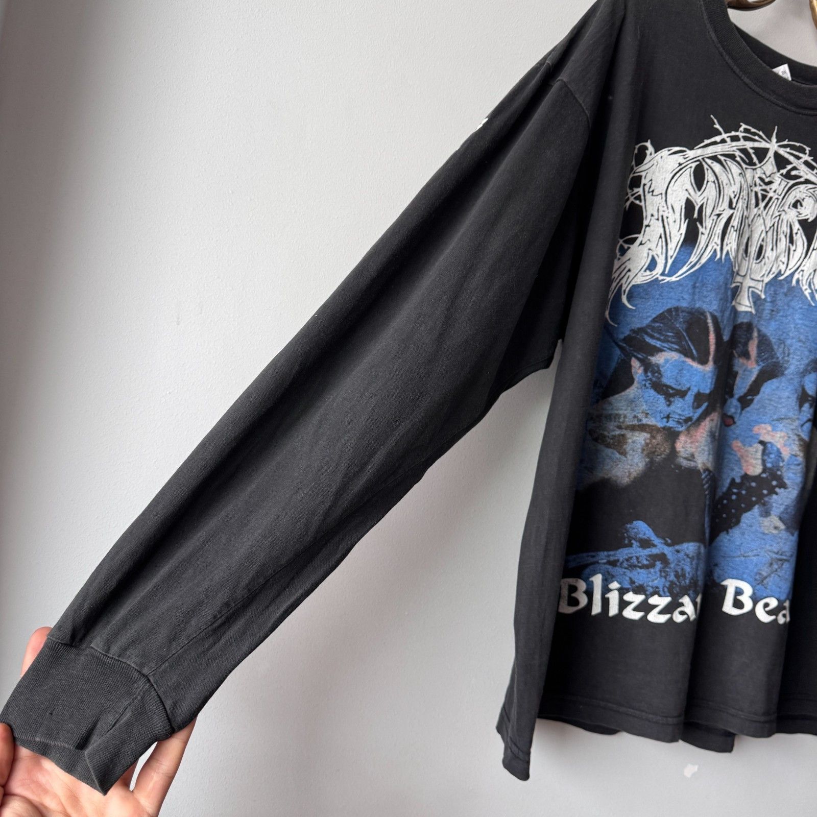Vintage Immortal Blizzard Beasts 1990s Metal Band Faded Trashed Size US XL / EU 56 / 4 - 6 Thumbnail