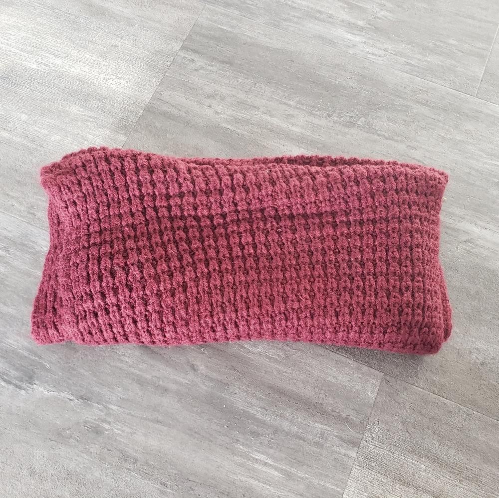 Cotton On Burgundy Classic CO Infinity Scarf Size ONE SIZE - 3 Thumbnail