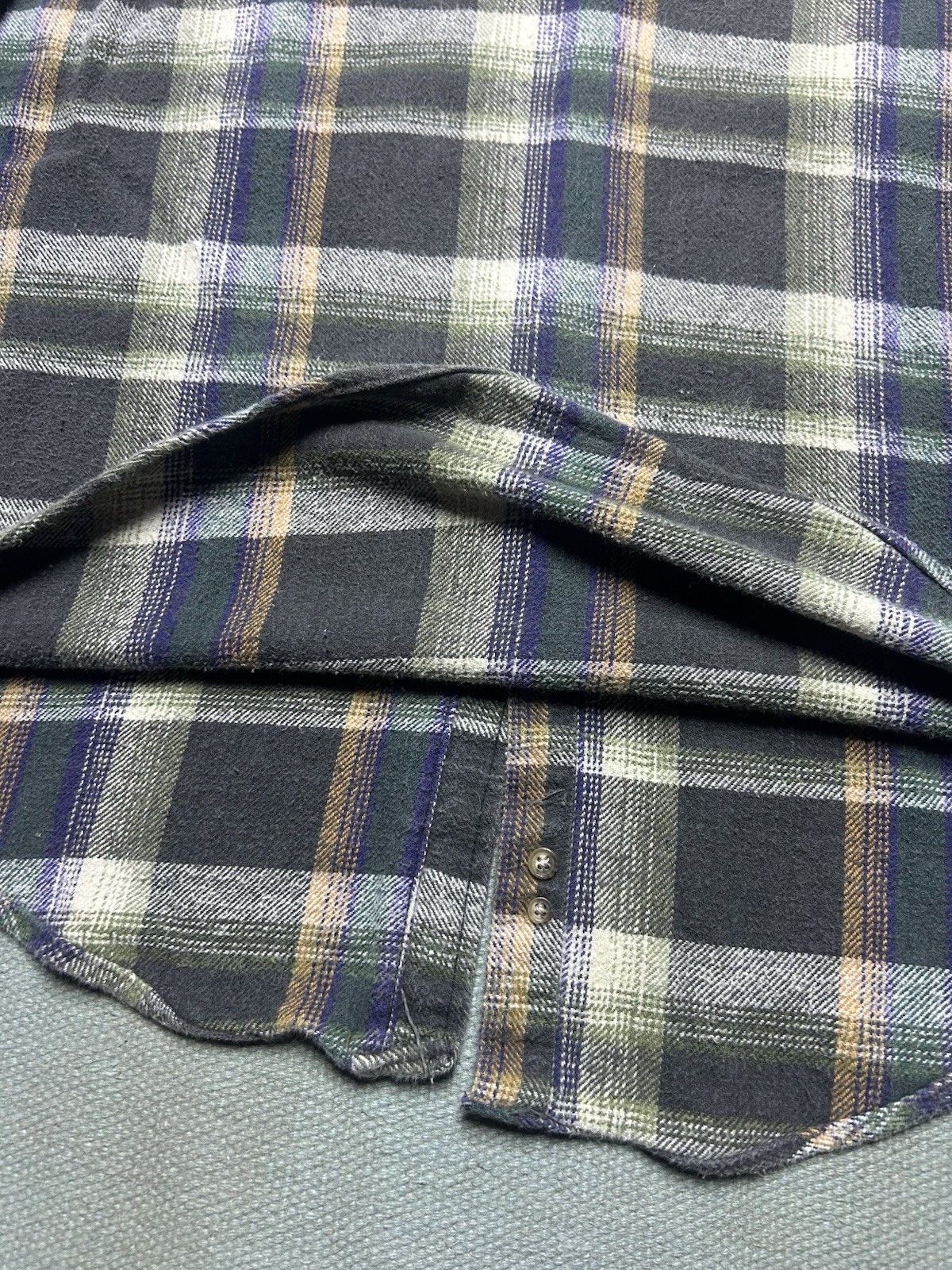 Vintage Vintage 90s flannel shirt woven cotton thick plaid 2XL tall Size US XXL / EU 58 / 5 - 5 Thumbnail