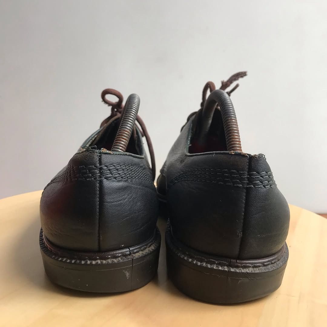 Leather × Vintage Vintage Austria oxford moctoe leather 3 hole low shoes blac Size US 8 / EU 41 - 6 Thumbnail