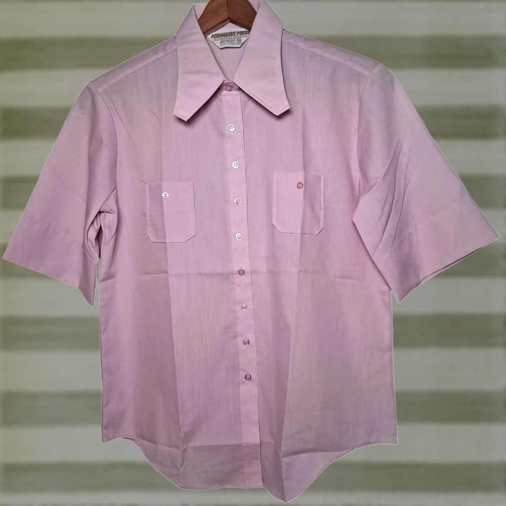 Vintage VINTAGE Sanforized Blouse Women 34 Casual Shirt S/M Pink Mauve Hong Kong READ Size S / US 4 / IT 40 - 1 Thumbnail