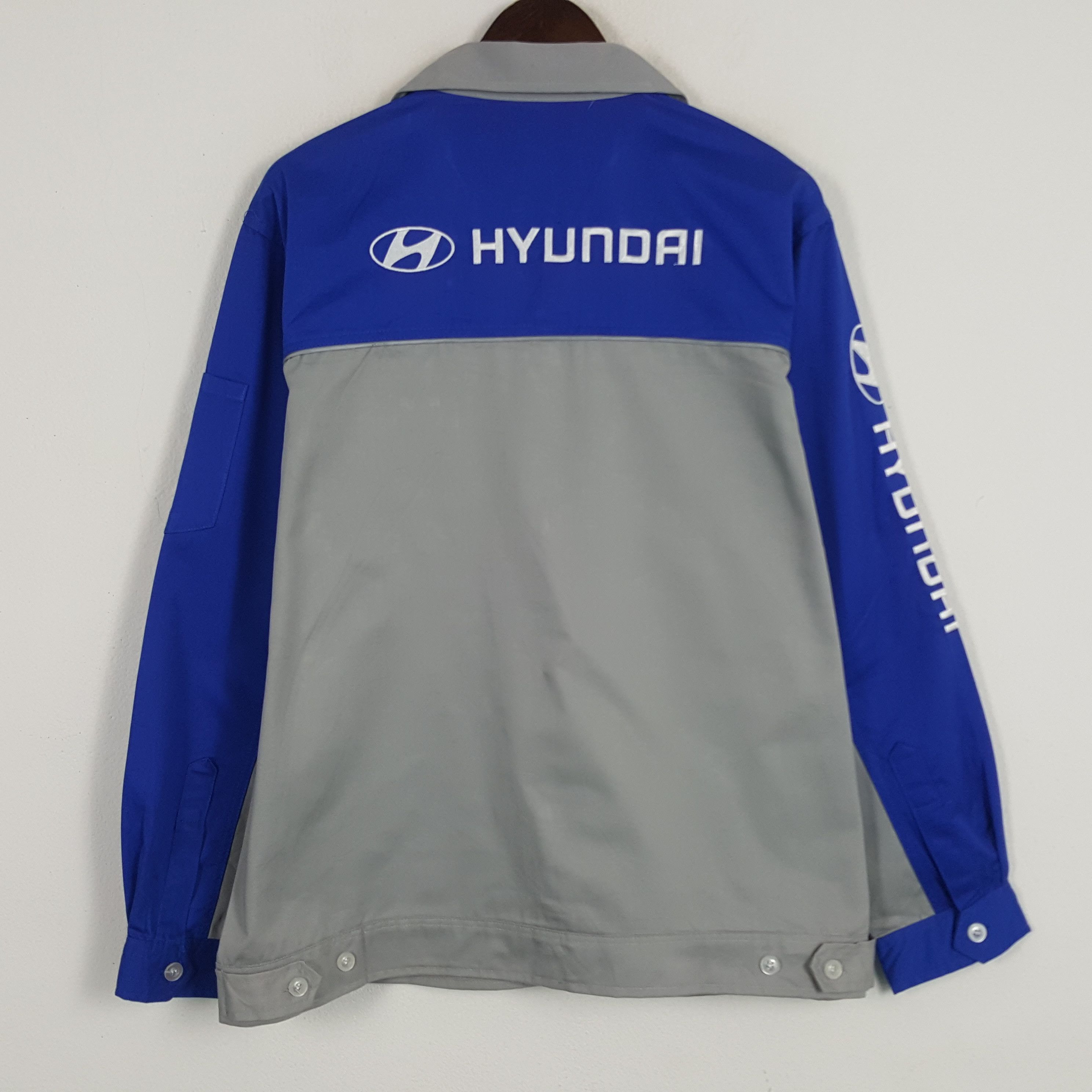 Japanese Brand × Vintage Vintage Hyundai Embroidery Worker Uniform Jacket Size US L / EU 52-54 / 3 - 1 Thumbnail