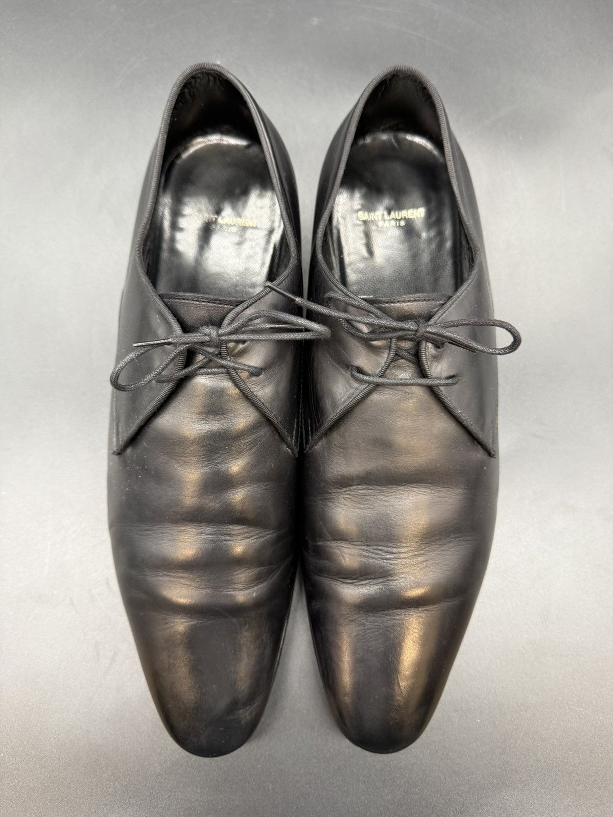 Saint Laurent Paris SAINT LAURENT PARIS — Black Leather Derby | EU 44.5 Size US 11.5 / EU 44-45 - 2 Thumbnail