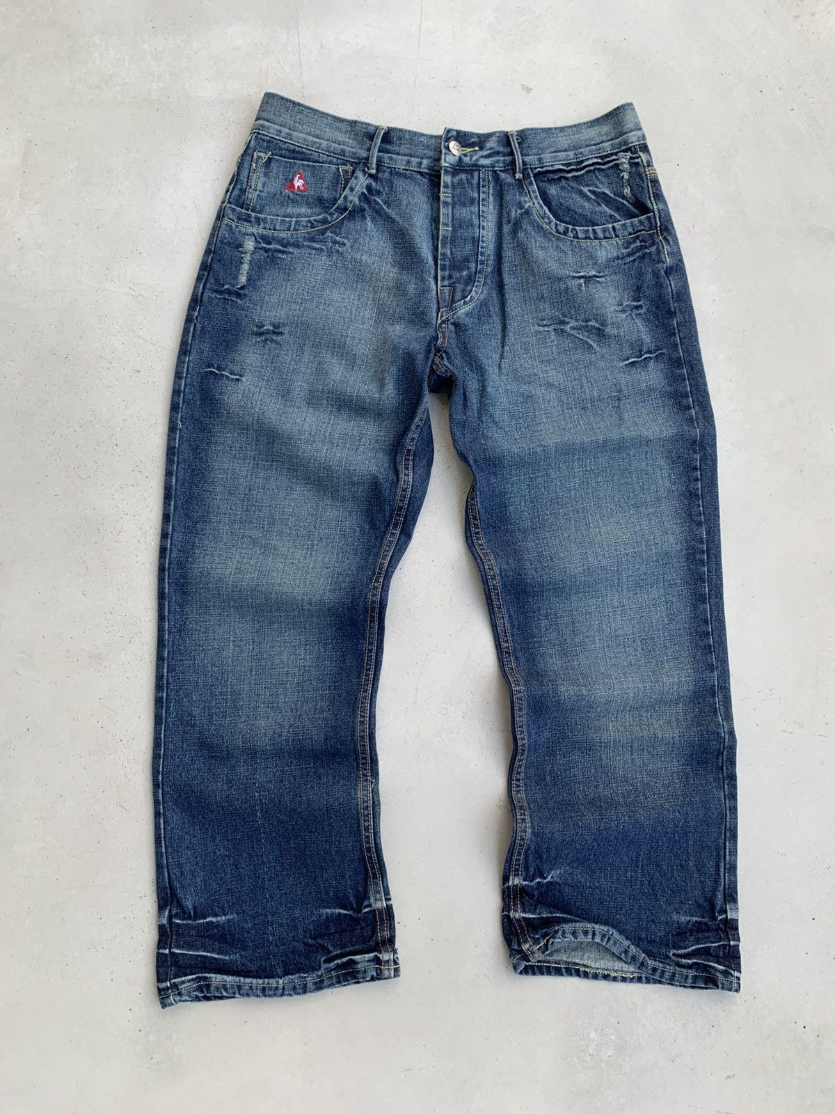 Le Coq Sportif Le Coq Sportif Jeans Vintage Baggy Denim Avantgarde Size US 34 / EU 50 - 2 Thumbnail