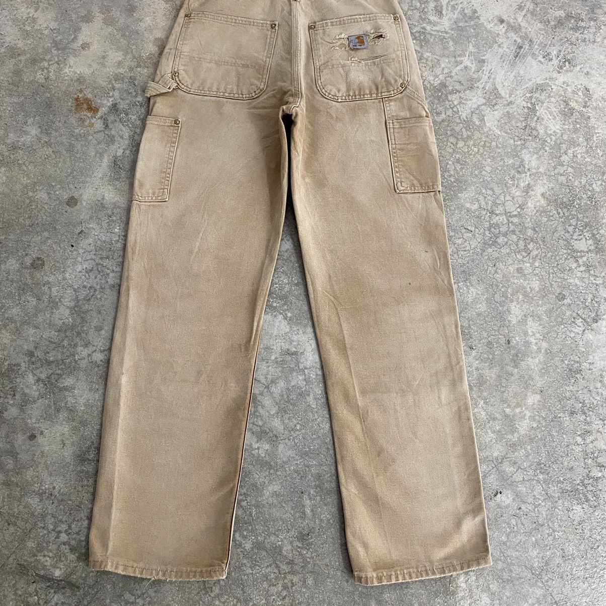 Carhartt Vintage Carhartt Double Knee Faded Tan Carpenter Pants Size US 29 - 17 Thumbnail