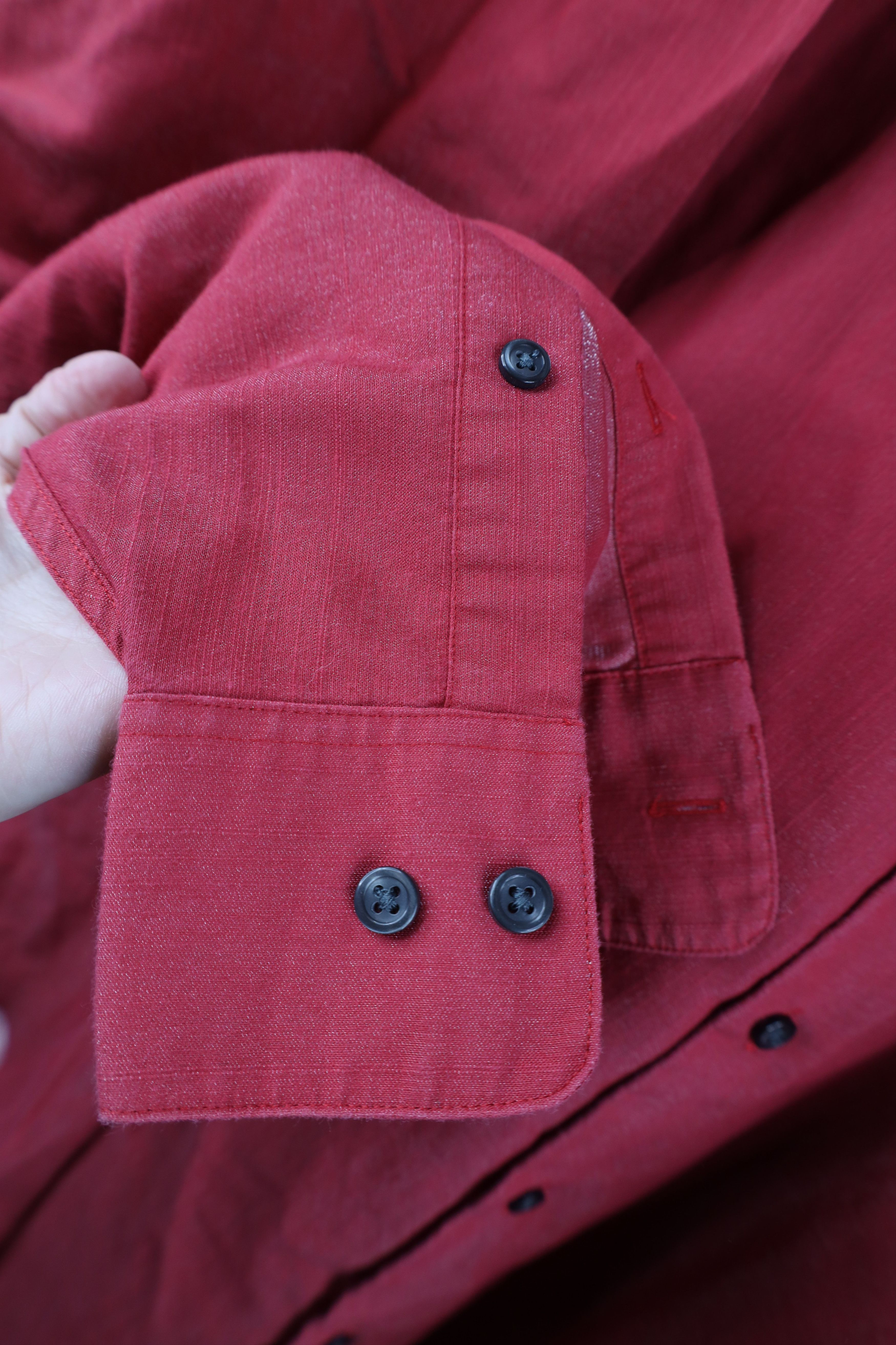 Fubu Vintage 90s Y2K FUBU Metallic Collared Button Shirt Red Size US L / EU 52-54 / 3 - 5 Thumbnail