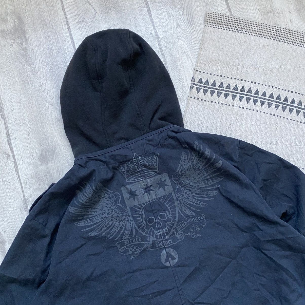 Affliction 🕷️ Vintage Affliction style light Hooded jacket Size US L / EU 52-54 / 3 - 10 Thumbnail