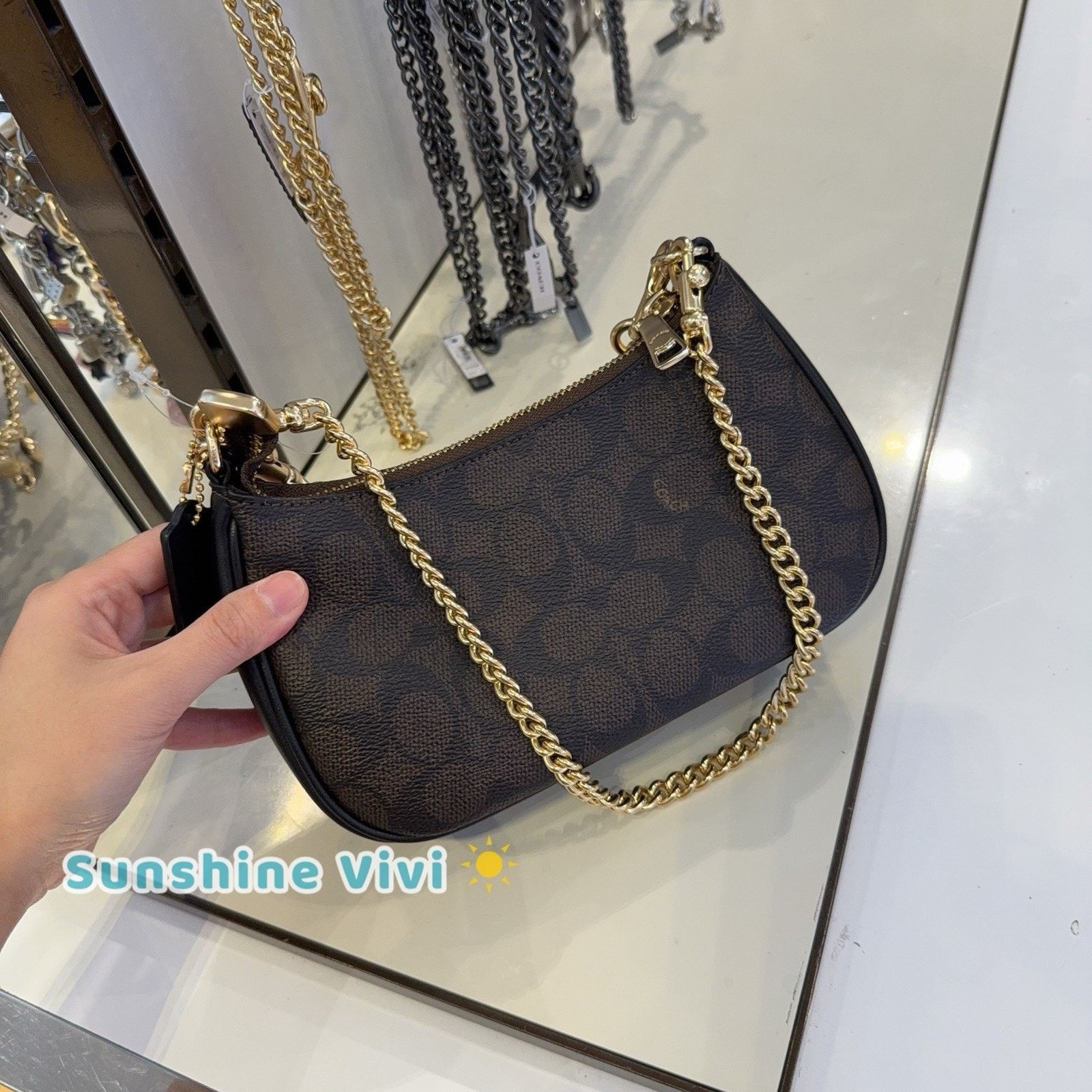 Coach NWT Bundle Coach Teri Mini Bag CW323 & CAX00 Chain Gold Size ONE SIZE - 14 Thumbnail