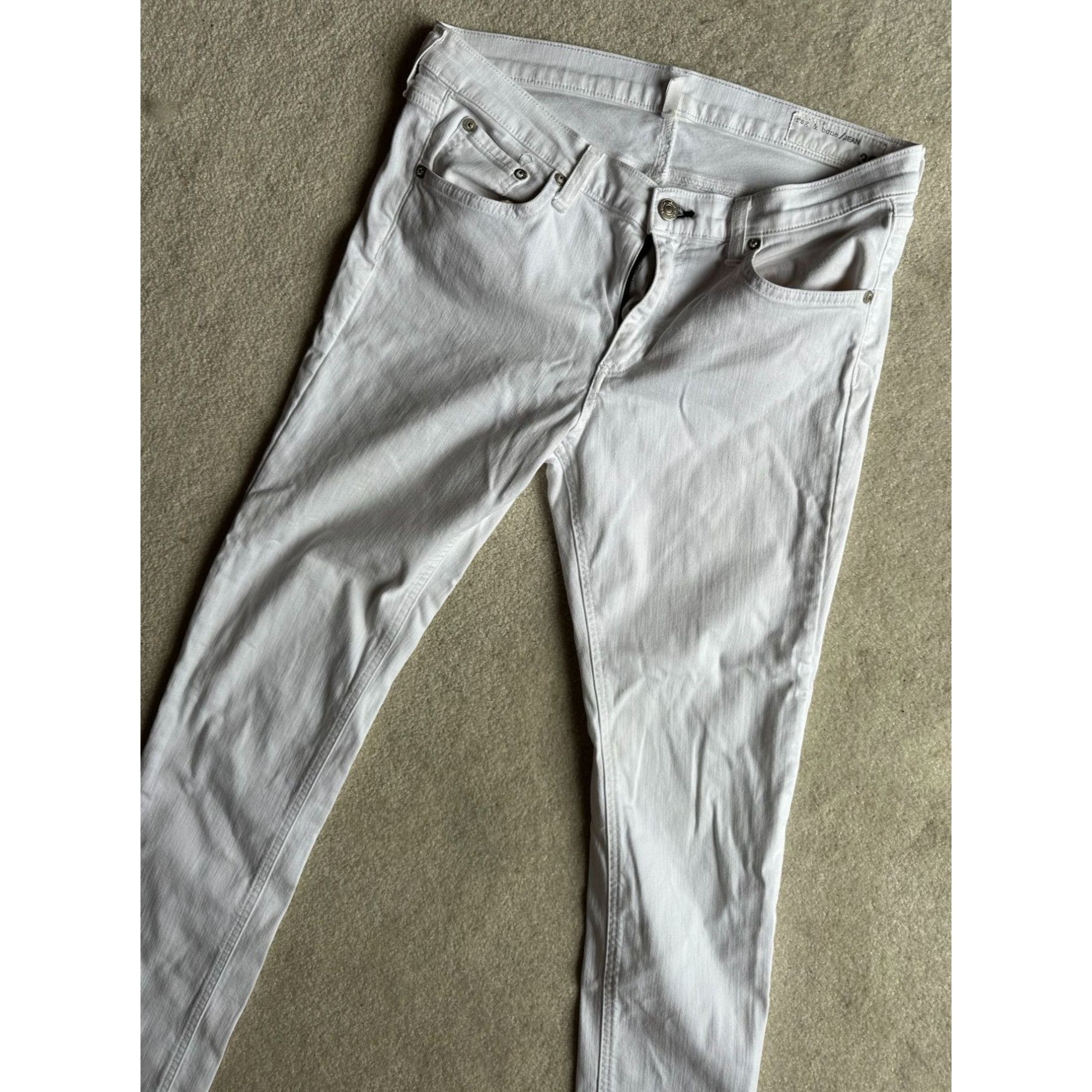 Rag & Bone Rag & Bone white skinny jeans, soft stretchy denim sz 30 Size 30" / US 8 / IT 44 - 5 Thumbnail