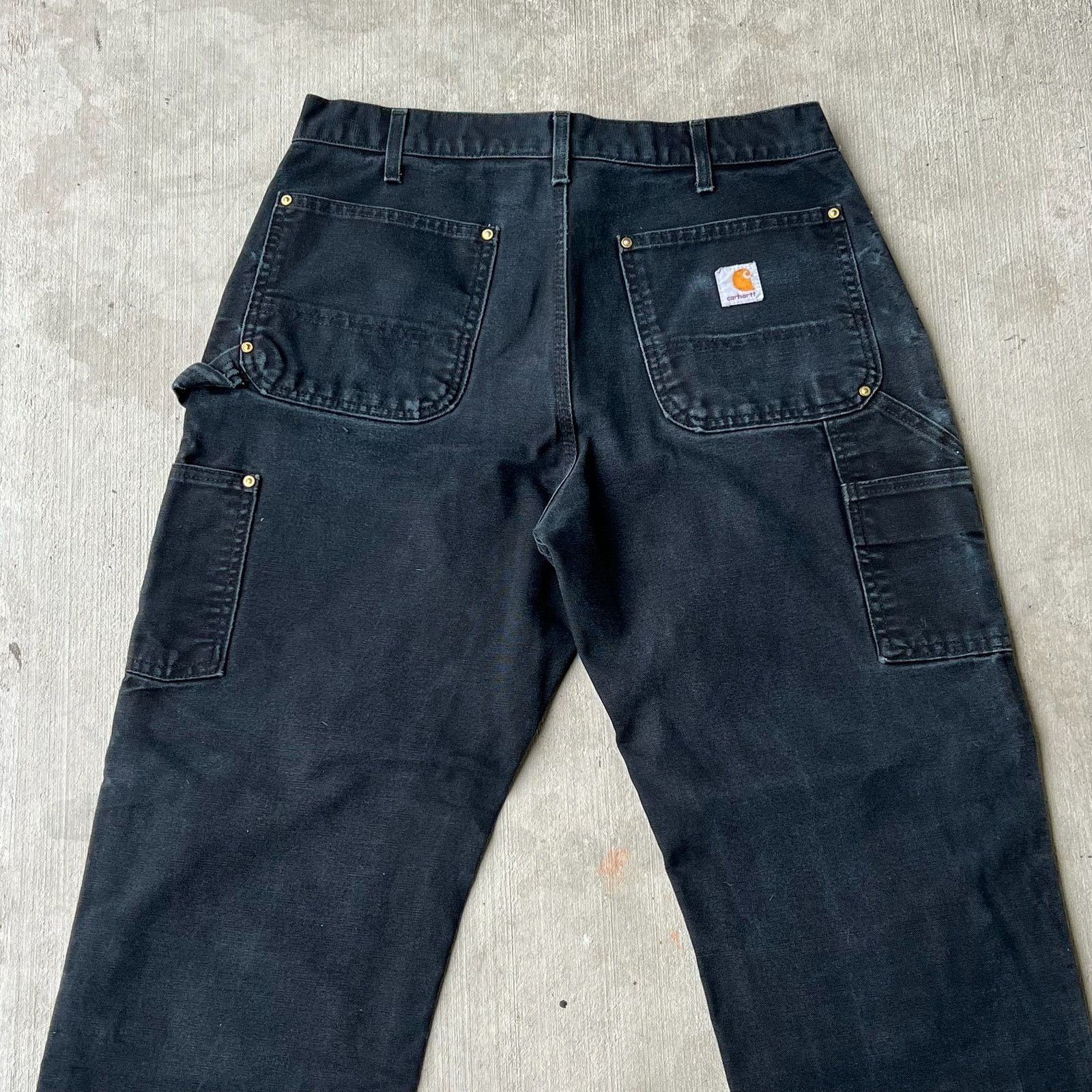 Carhartt × Vintage Carhartt faded black double knee work wear carpenter pants Size US 32 / EU 48 - 5 Thumbnail