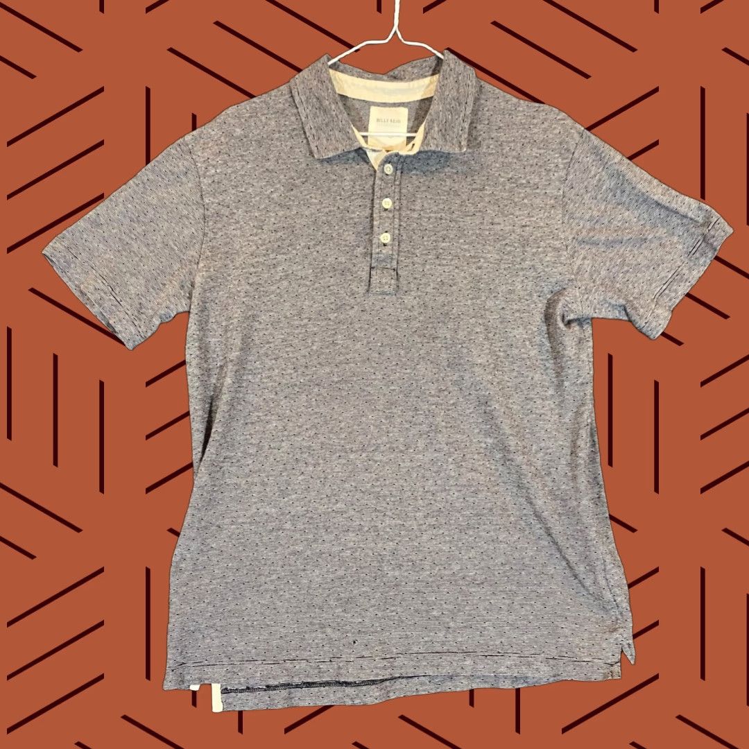 Billy Reid VINTAGE Billy Reid Polo Shirt Men XL Gray Golf Short Sleeve Casual Outdoor Sport Size US XL / EU 56 / 4 - 1 Thumbnail