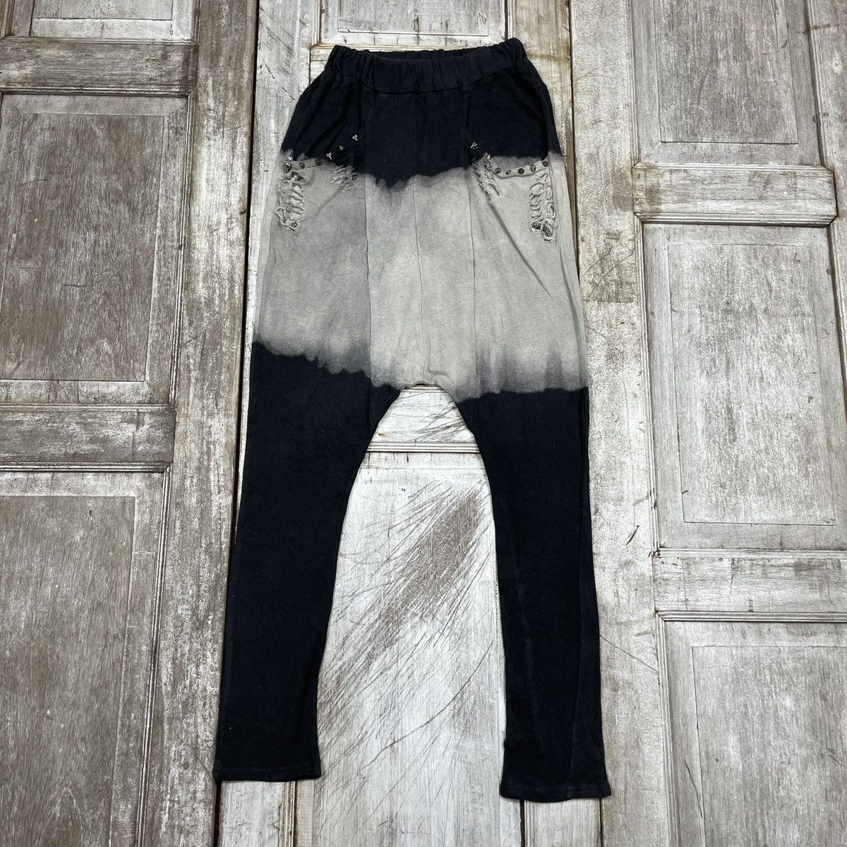 14th Addiction × Japanese Brand × Vintage Vintage Skull Distressed Ombre Harem Punk Size US 27 - 2 Thumbnail