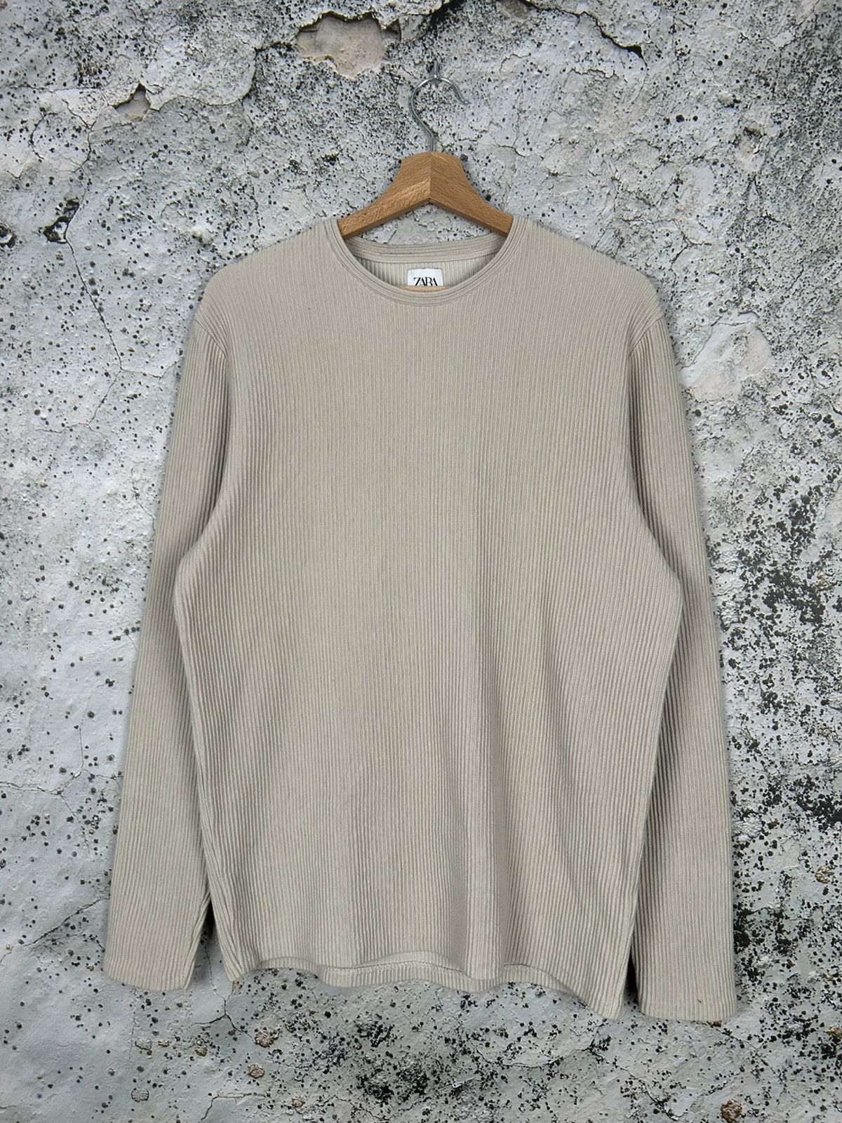 Other Zara Beige Waffle Longsleeve Streetwear Grunge Rock Punk Size US L / EU 52-54 / 3 - 1 Thumbnail